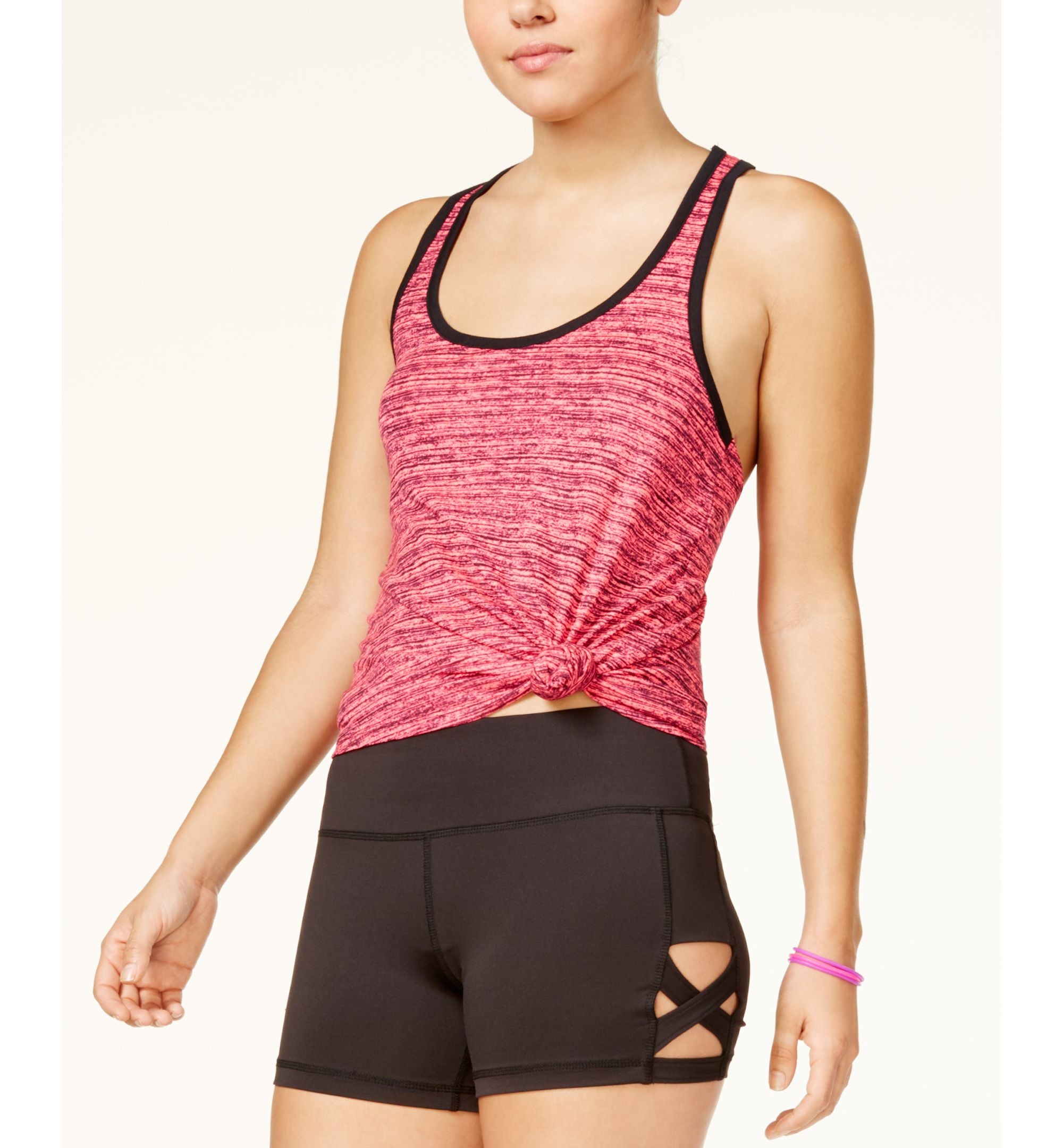 Material Girl Active Lattice Back Tank Top