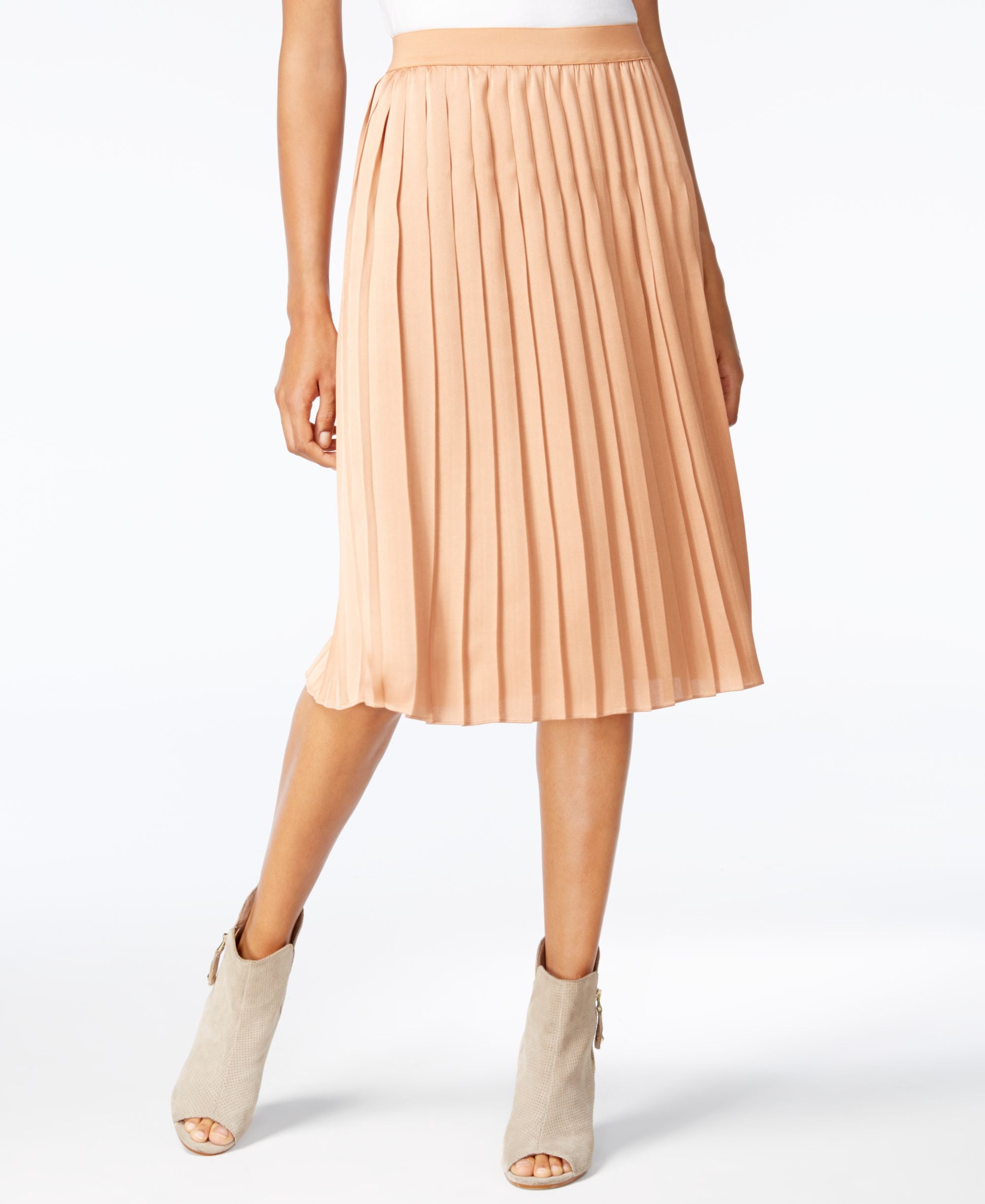 Maison Jules Pleated Midi Skirt