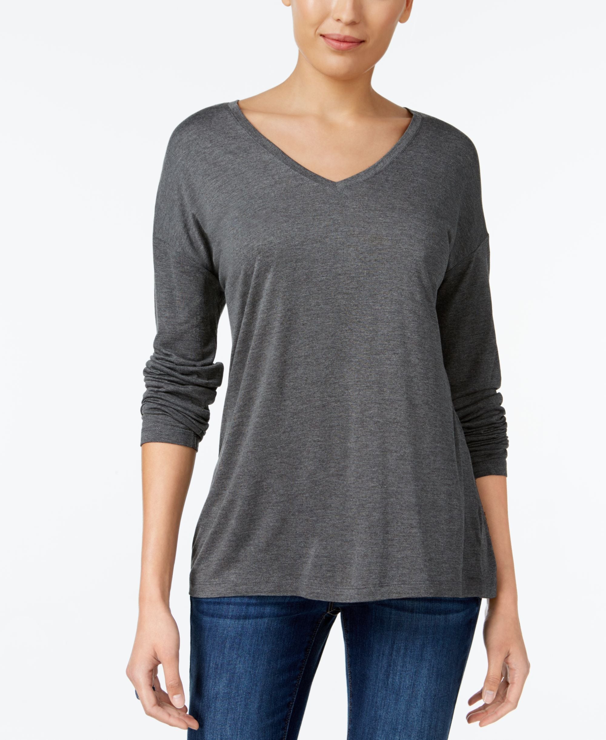 V-Neck Drop-Shoulder Top