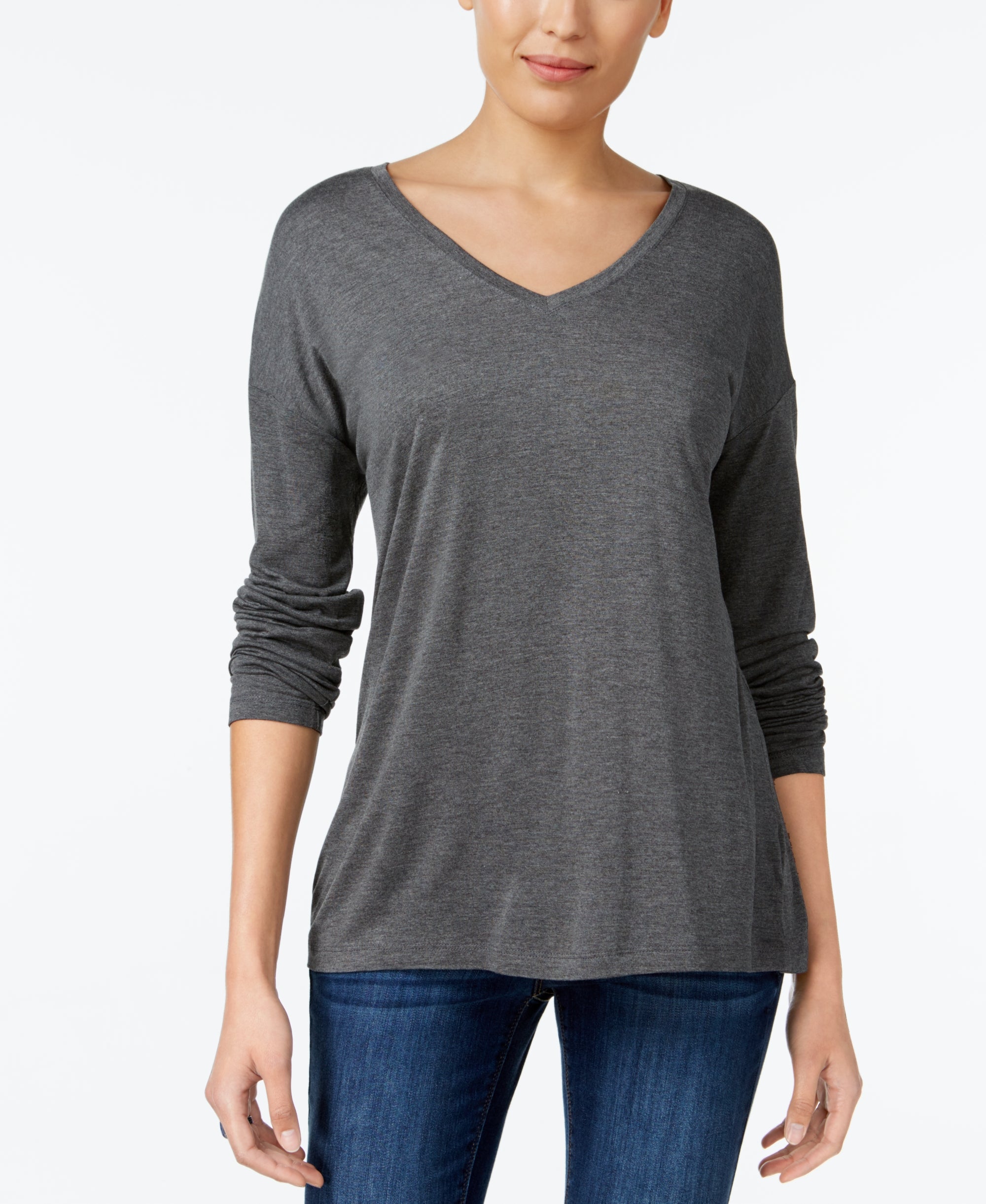 V-Neck Drop-Shoulder Top