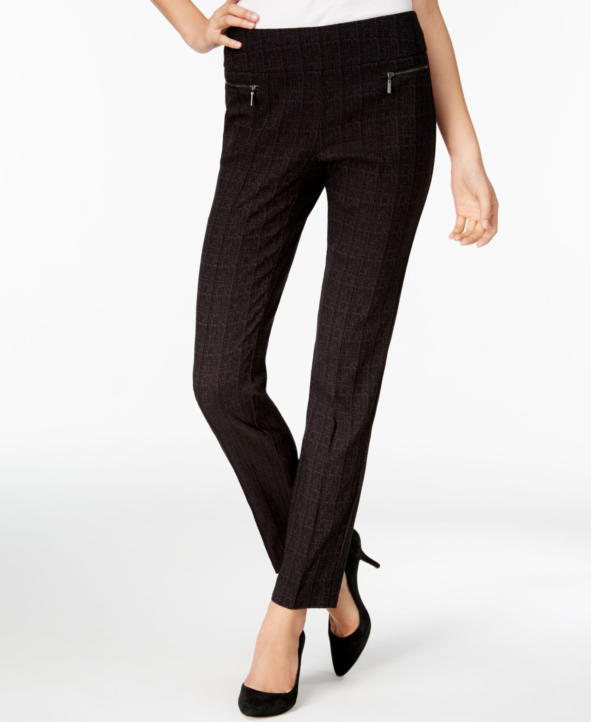 Style & Co Plaid Skinny Pants