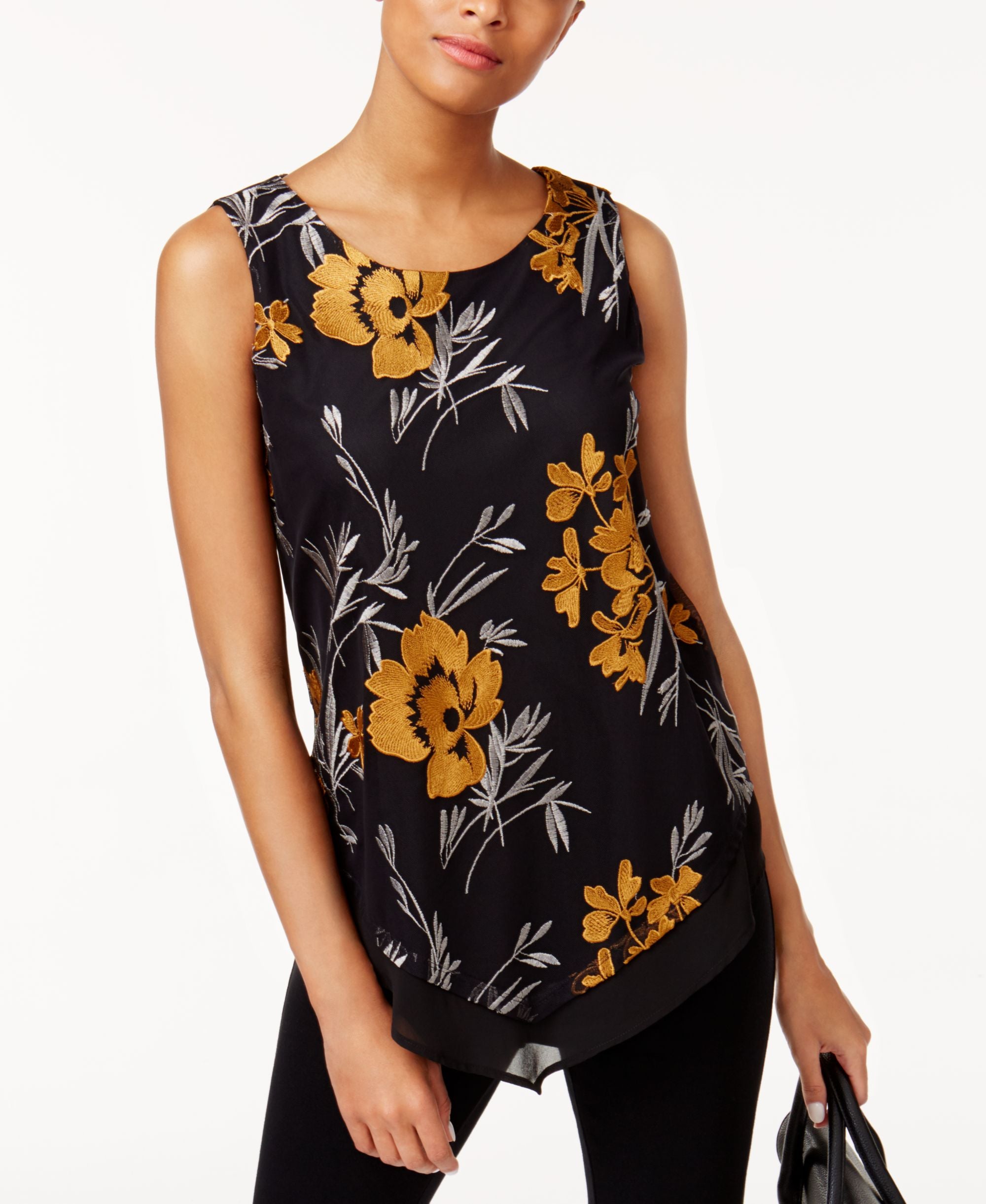 Alfani Embroidered Top