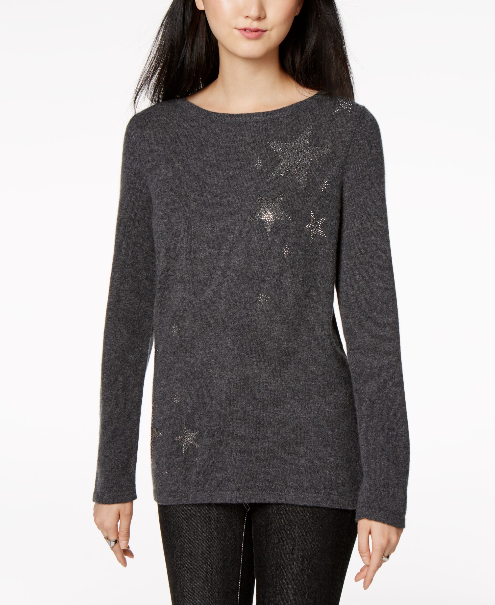 Charter Club Embellished Cashmere Sweater