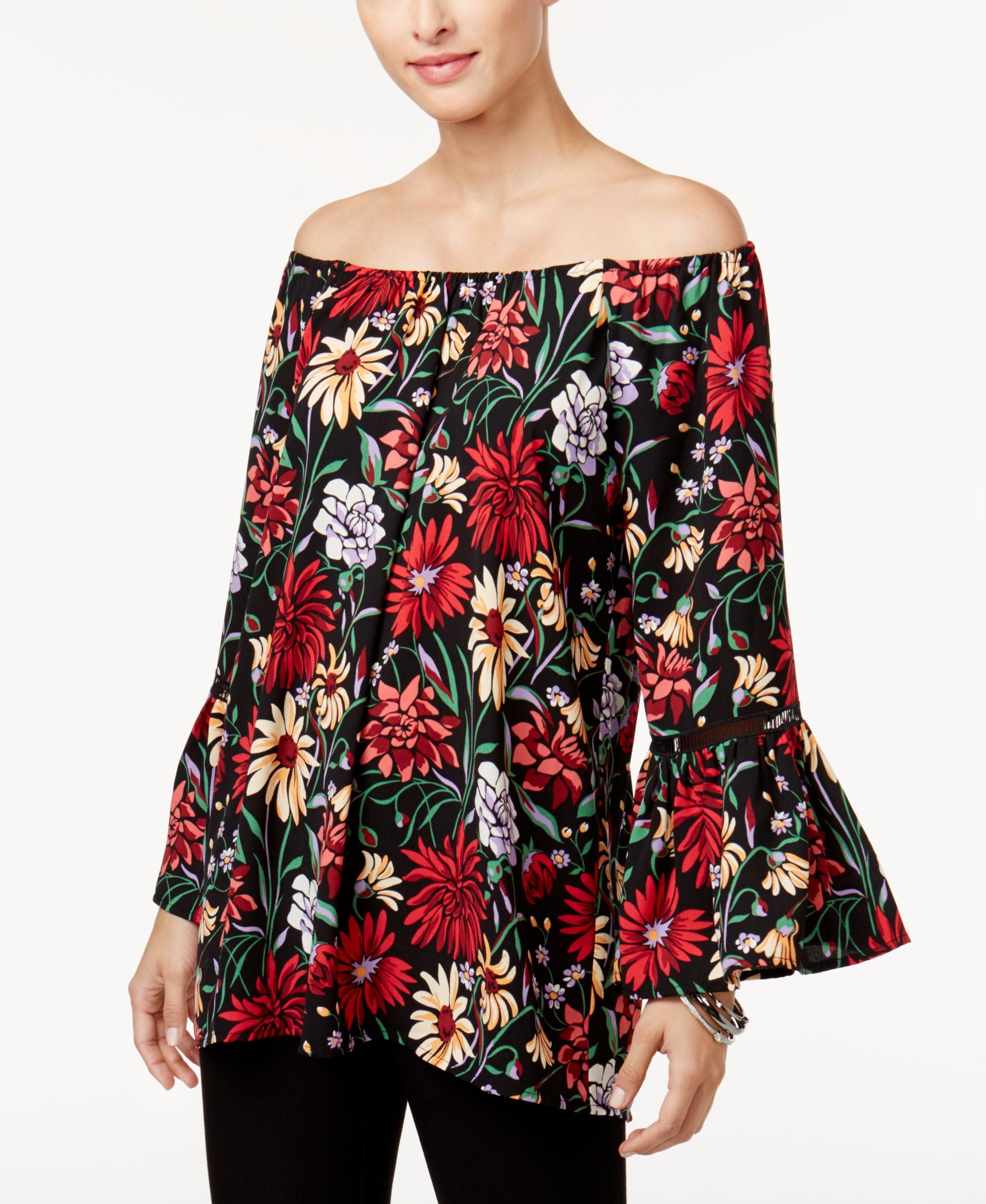 Olivia Grace Printed Convertible Off The Shoulder Top