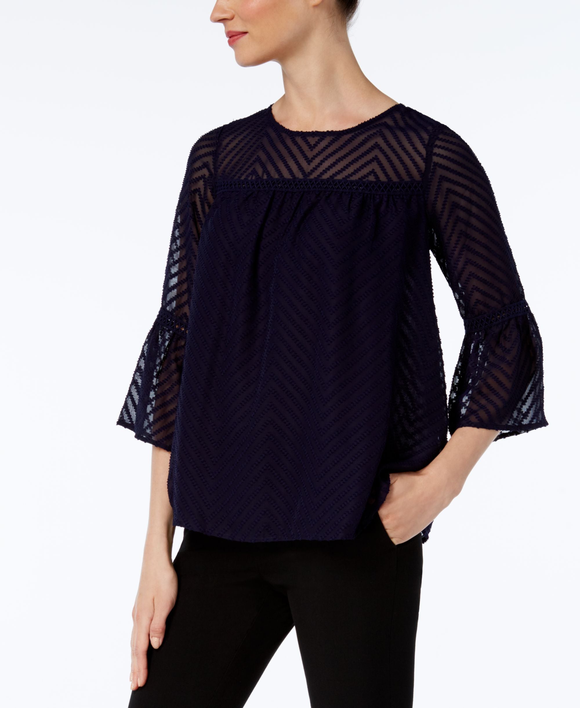 Jpr Bell Sleeve Peasant Top