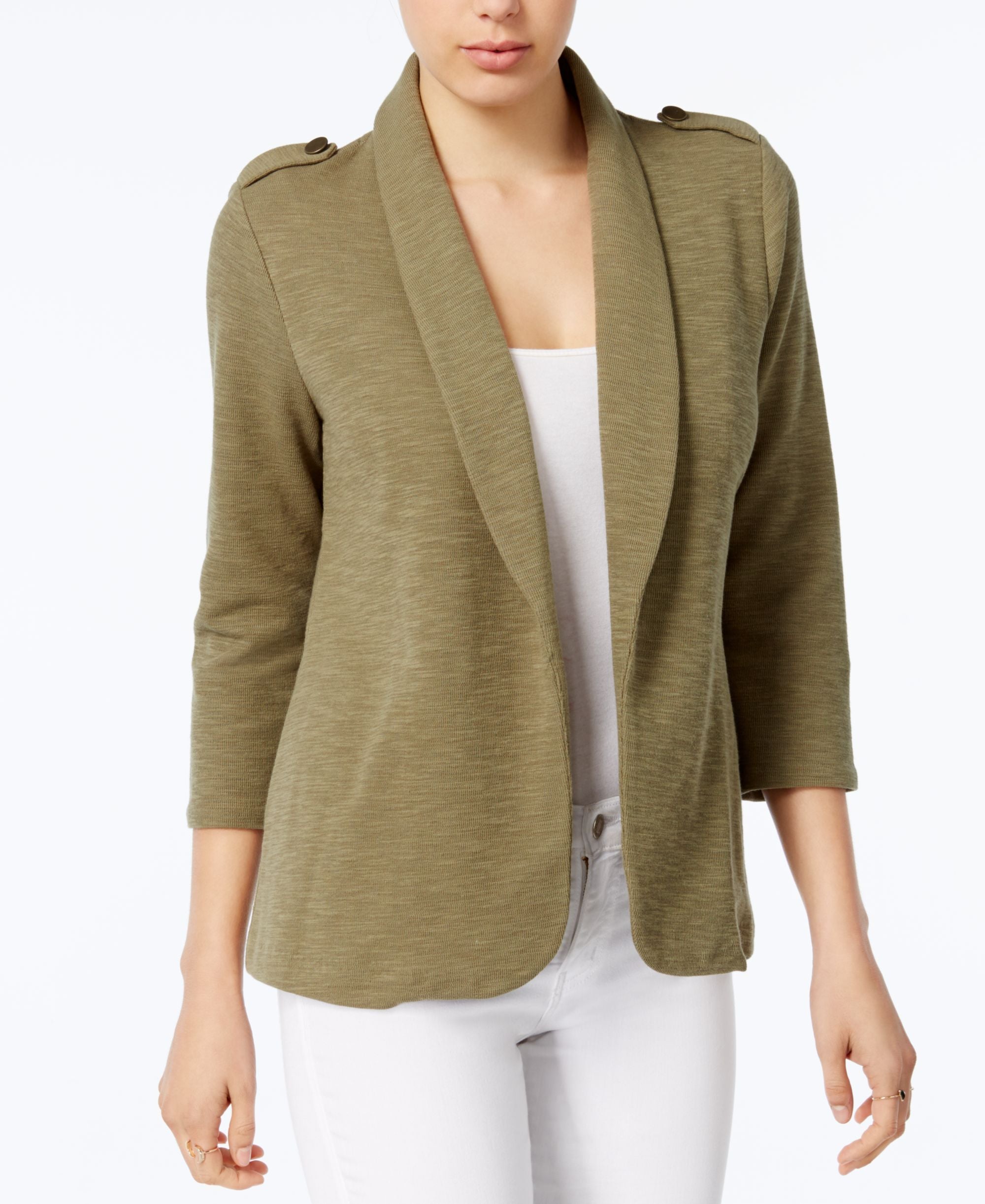 Maison Jules Linen Knit Military Jacket