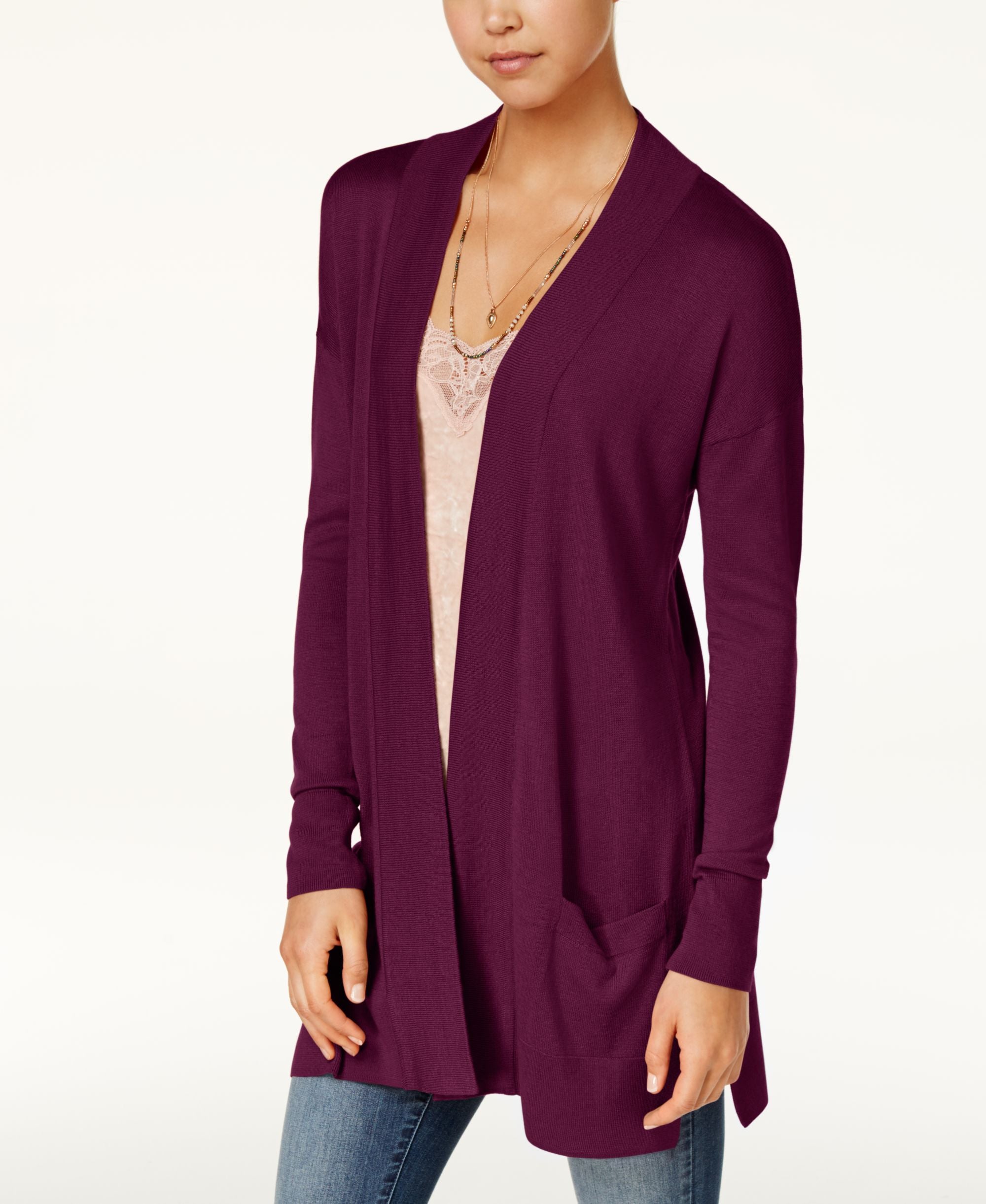 Hippie Rose Juniors Open Front Duster Cardigan