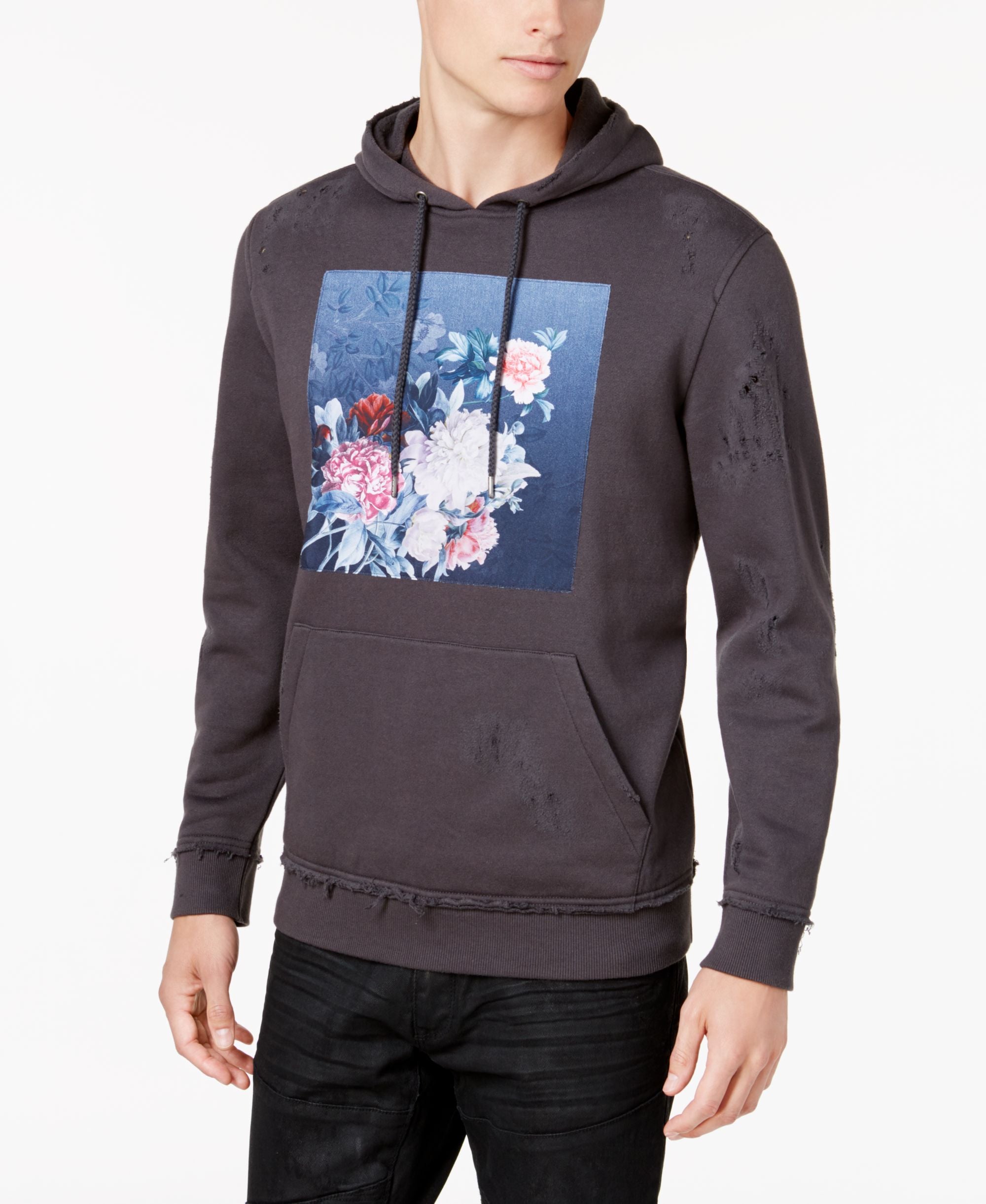 Mens Floral Graphic Hoodie