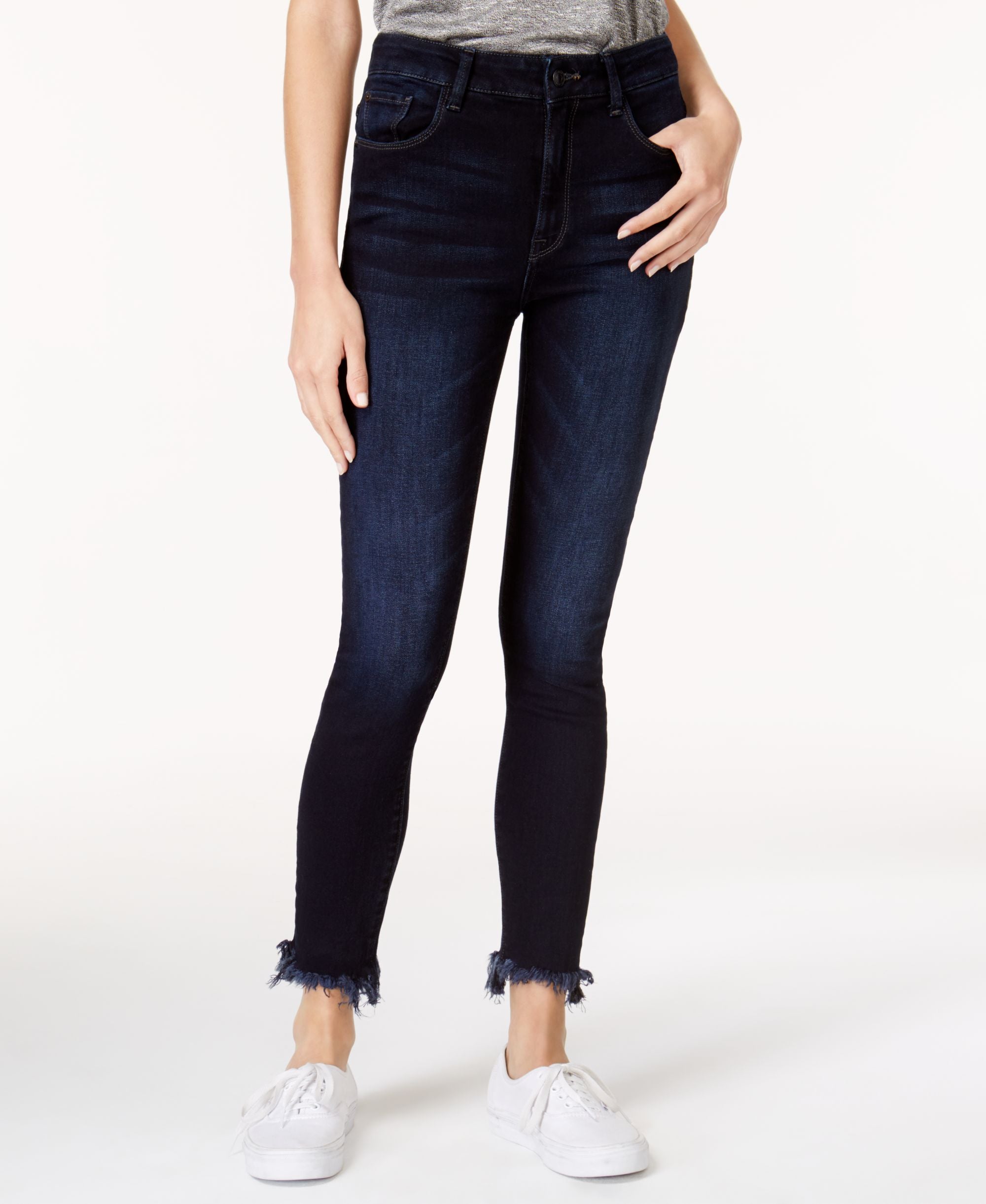 M1858 Alice High Rise Skinny Jeans With Frayed Hem