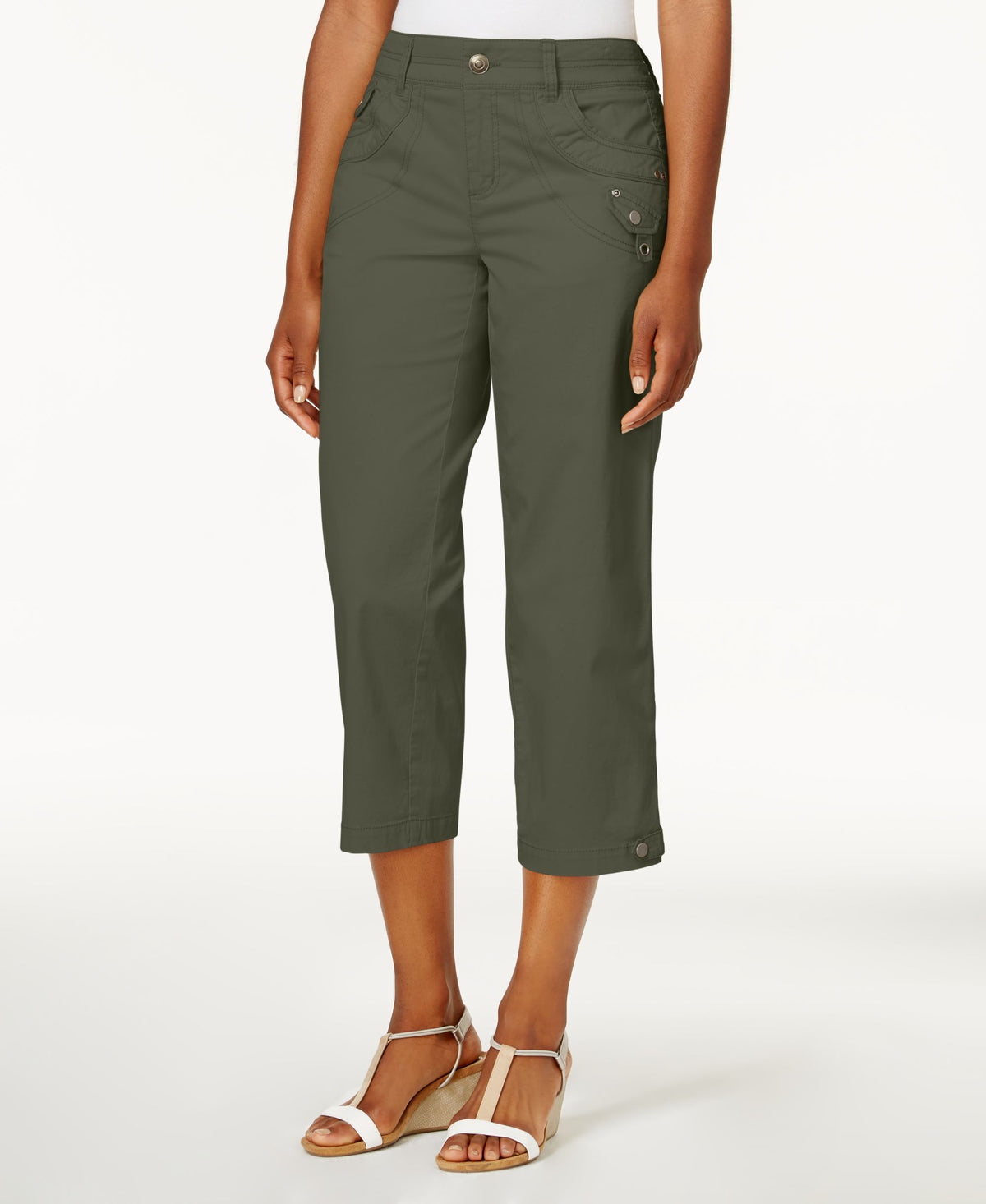 Style & Co Tab Pocket Capri Pants