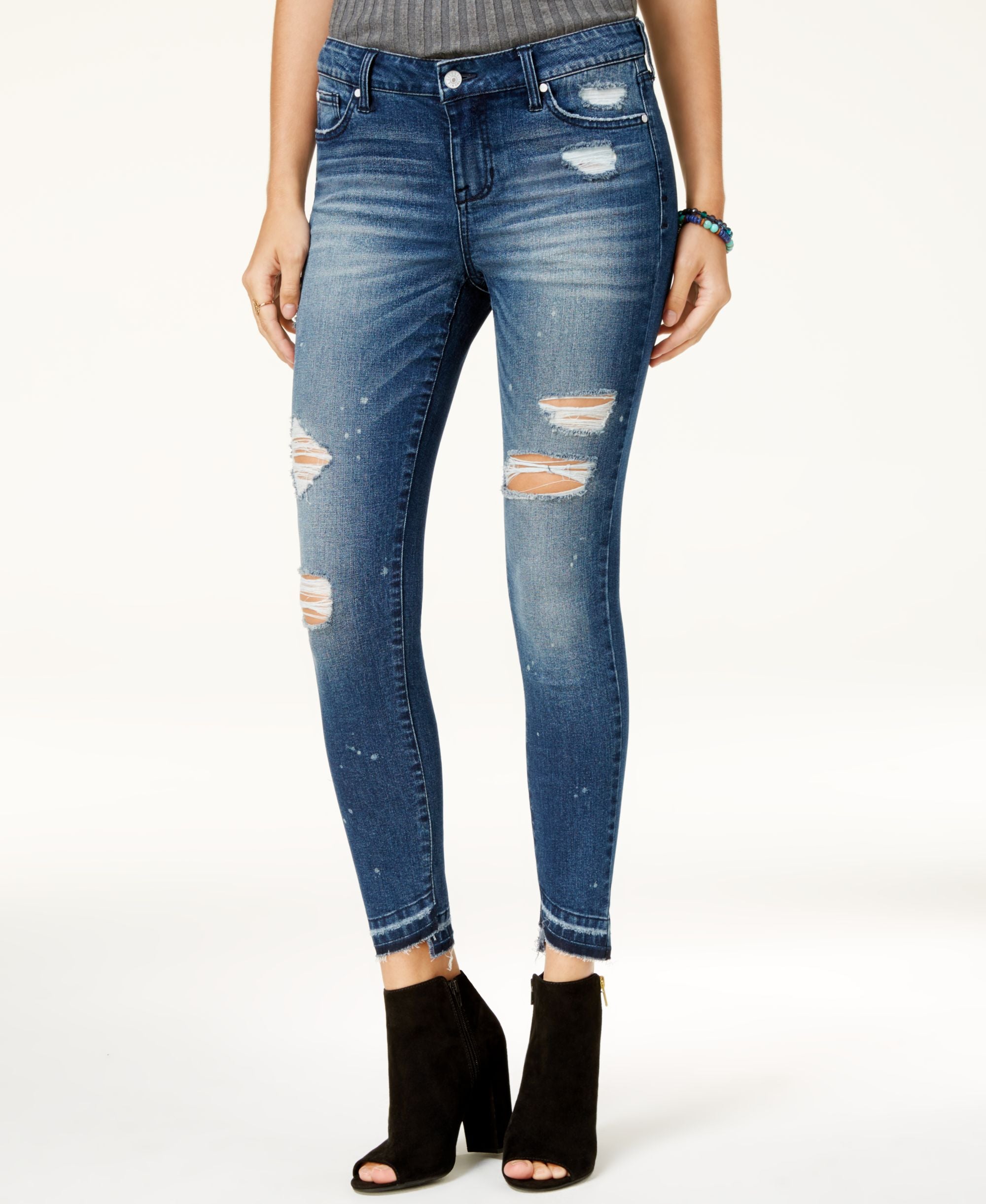 Celebrity Pink Juniors Ripped Skinny Jeans