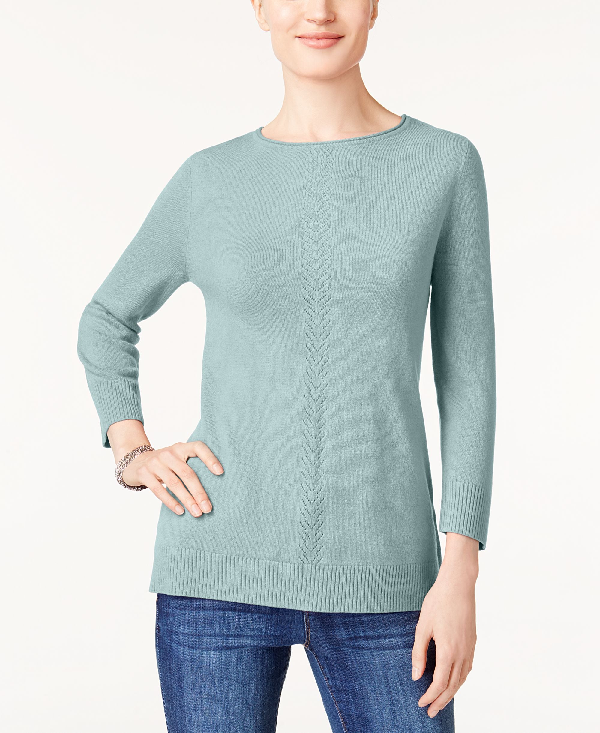 Karen Scott Luxsoft Rolled Neck Sweater