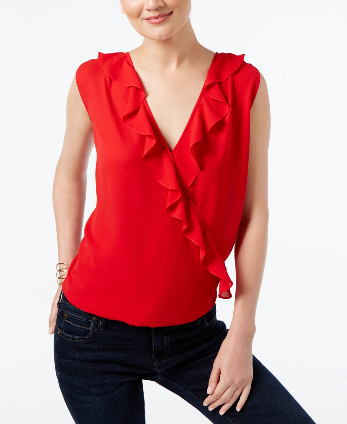 INC International Concepts Ruffled Top