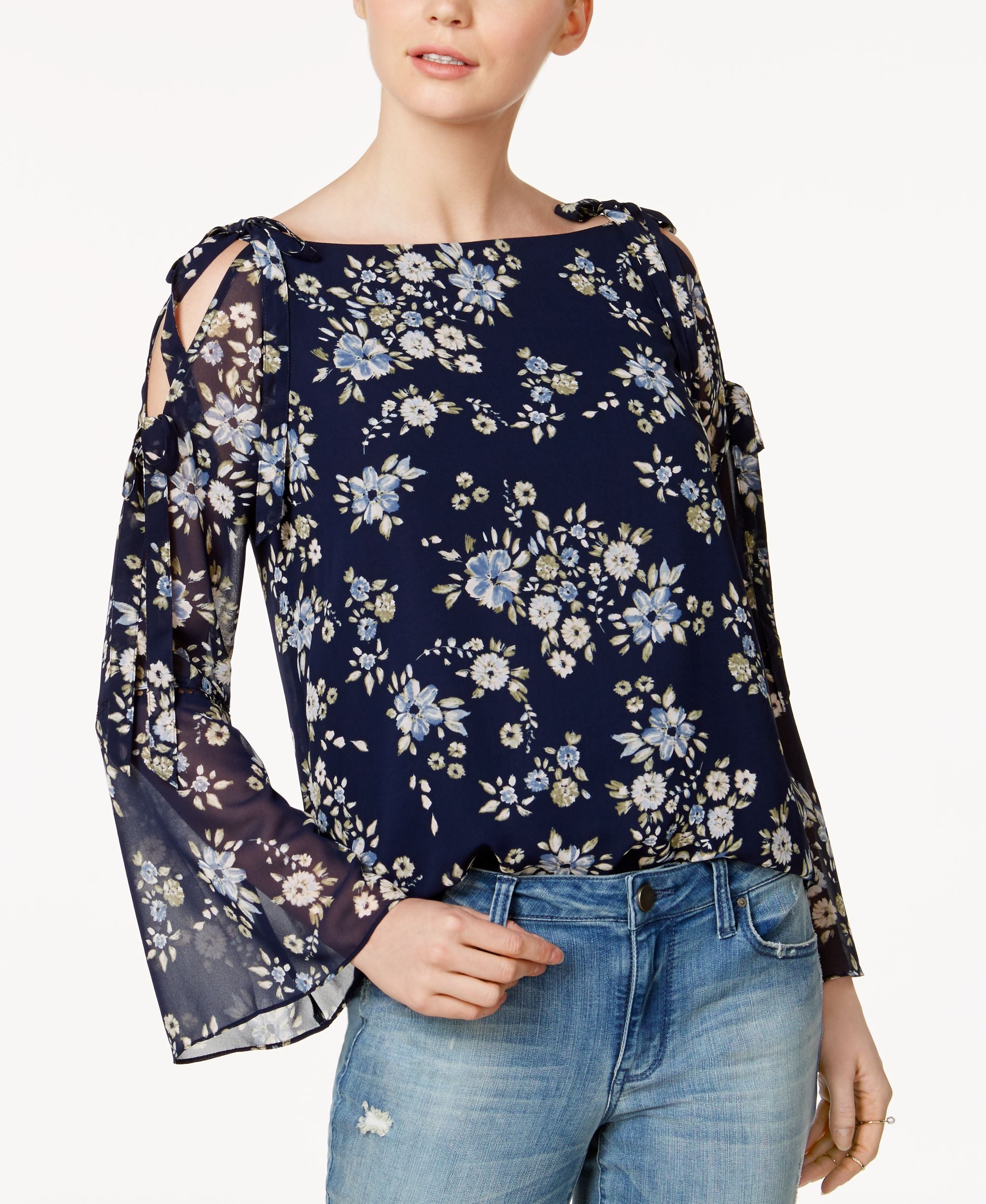 Maison Jules Cold Shoulder Top