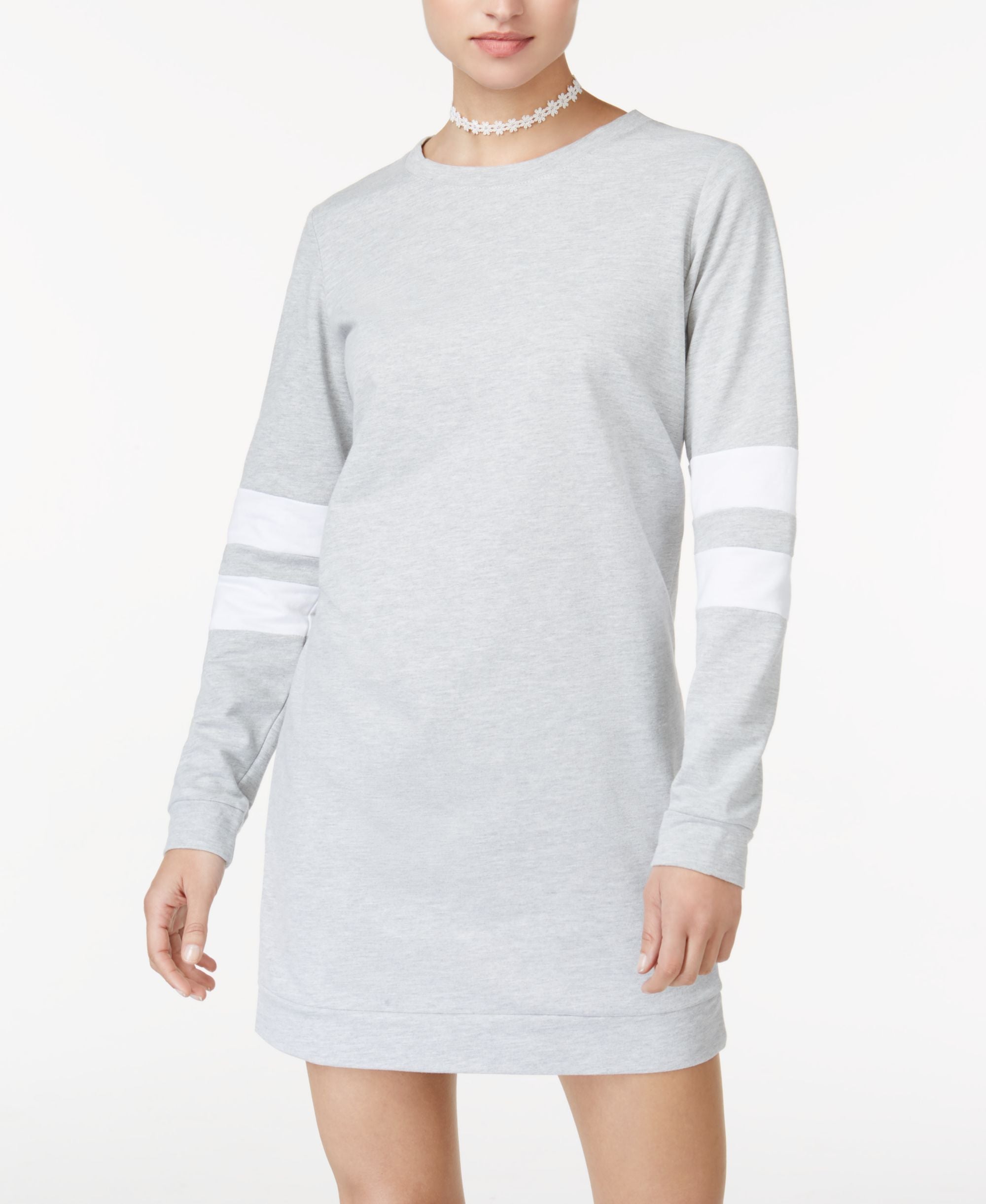 Material Girl Juniors Striped Sweatshirt Dress