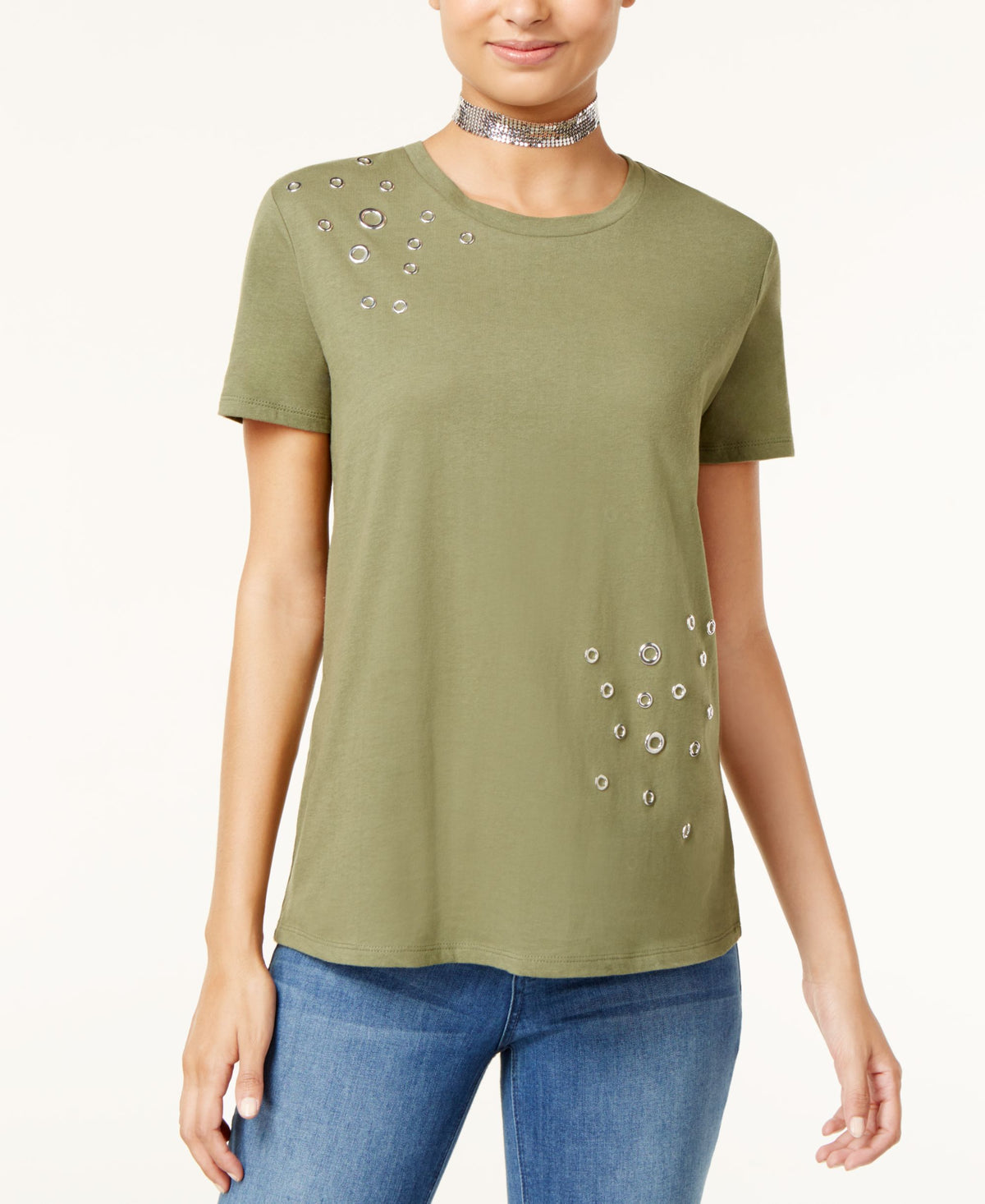 Rebellious One Juniors Embellished T-Shirt