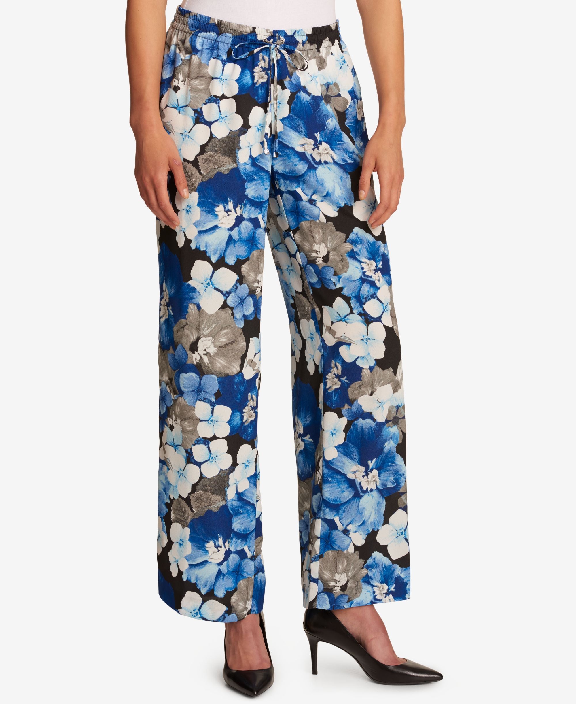 Calvin Klein Floral Print Wide Leg Pants