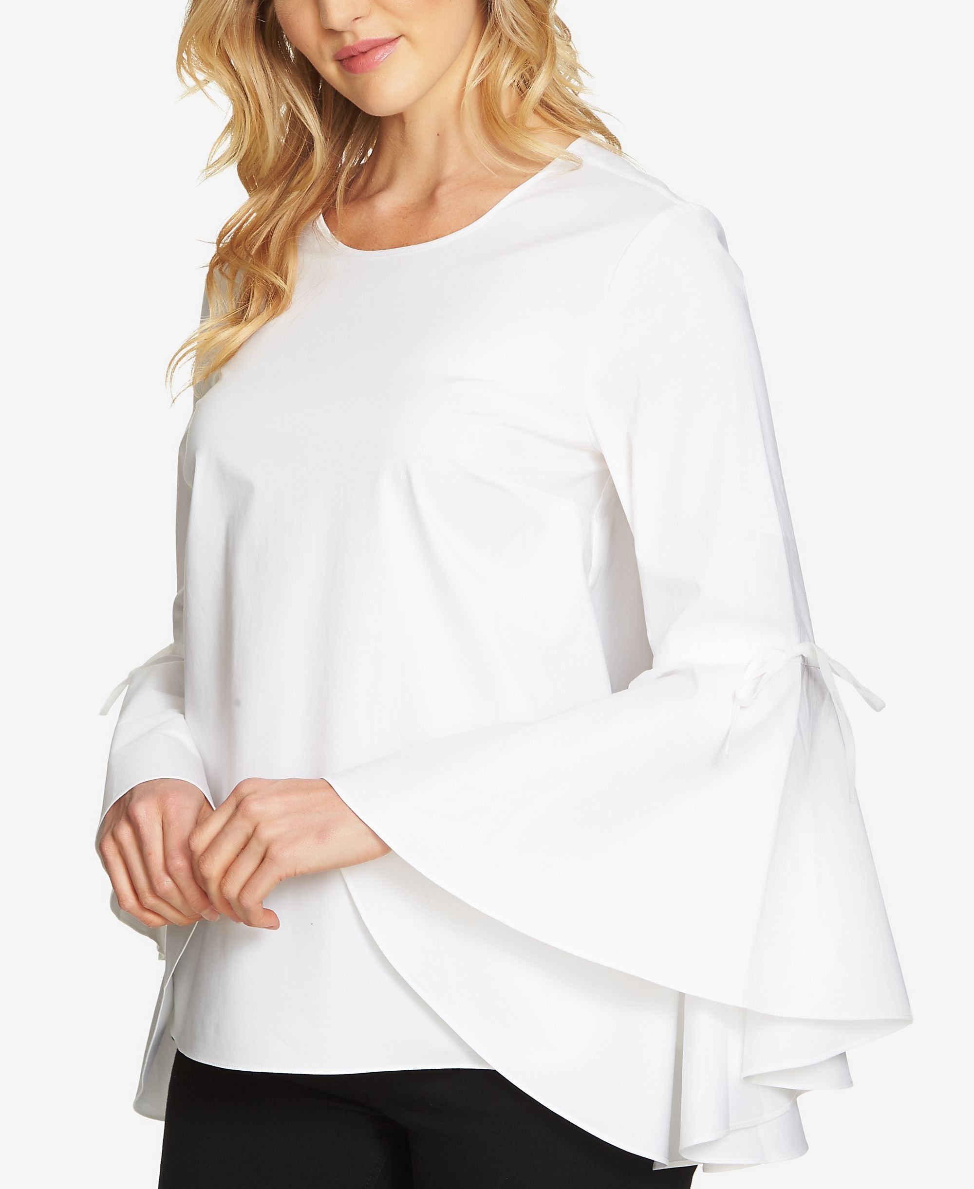 1.State Cascading Bell Sleeve Top