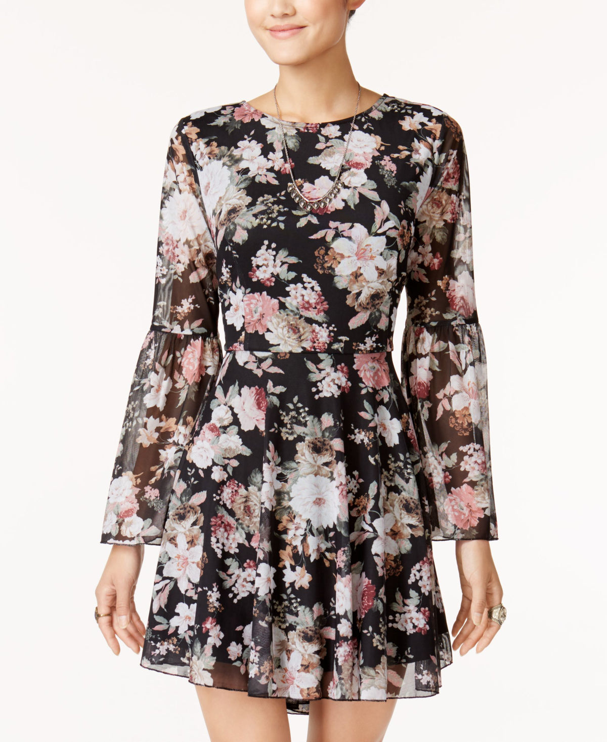 American Rag Juniors Bell Sleeve Fit Flare Dress