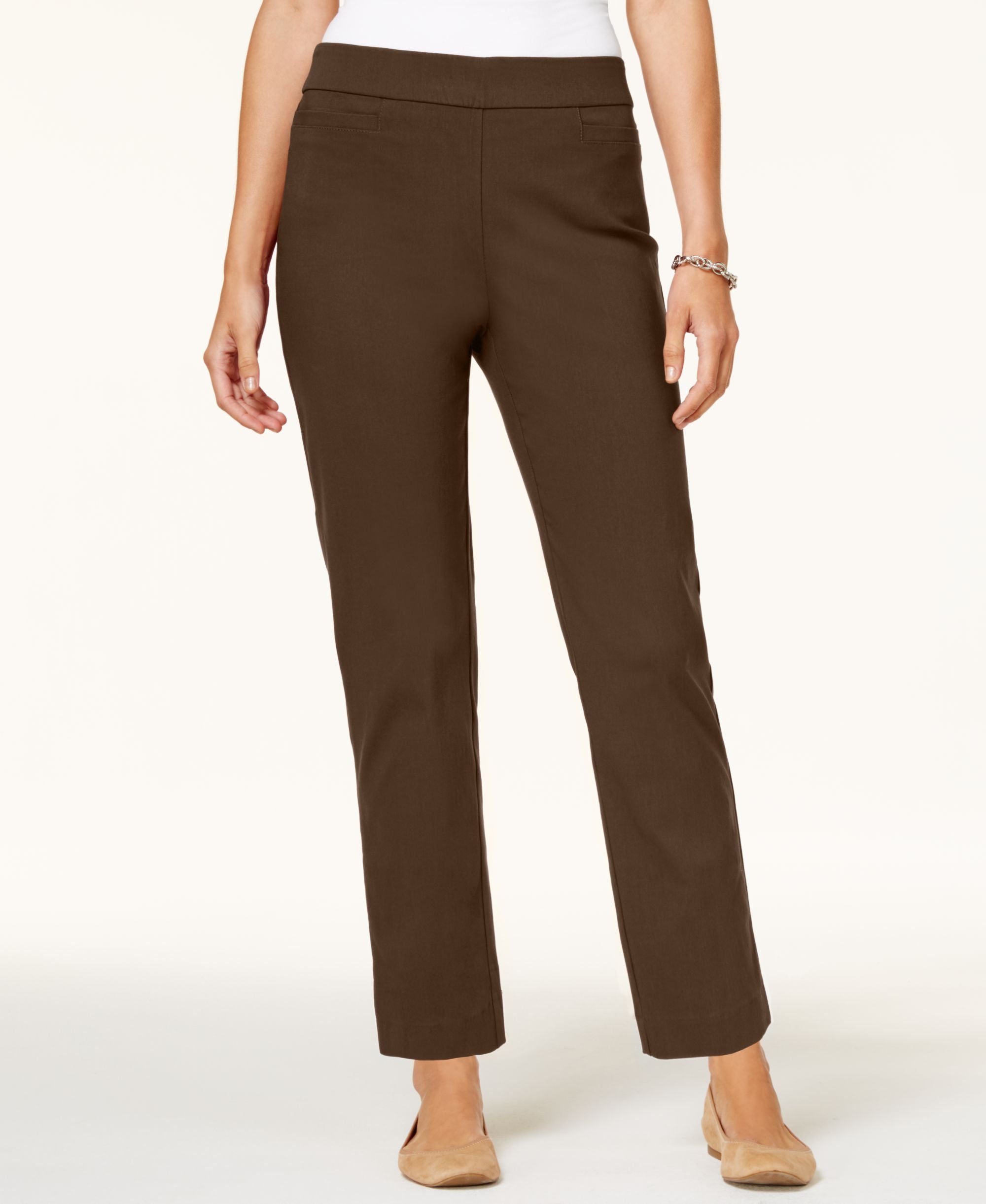 Alfred Dunner Classics Allure Pull On Slim Leg Pants