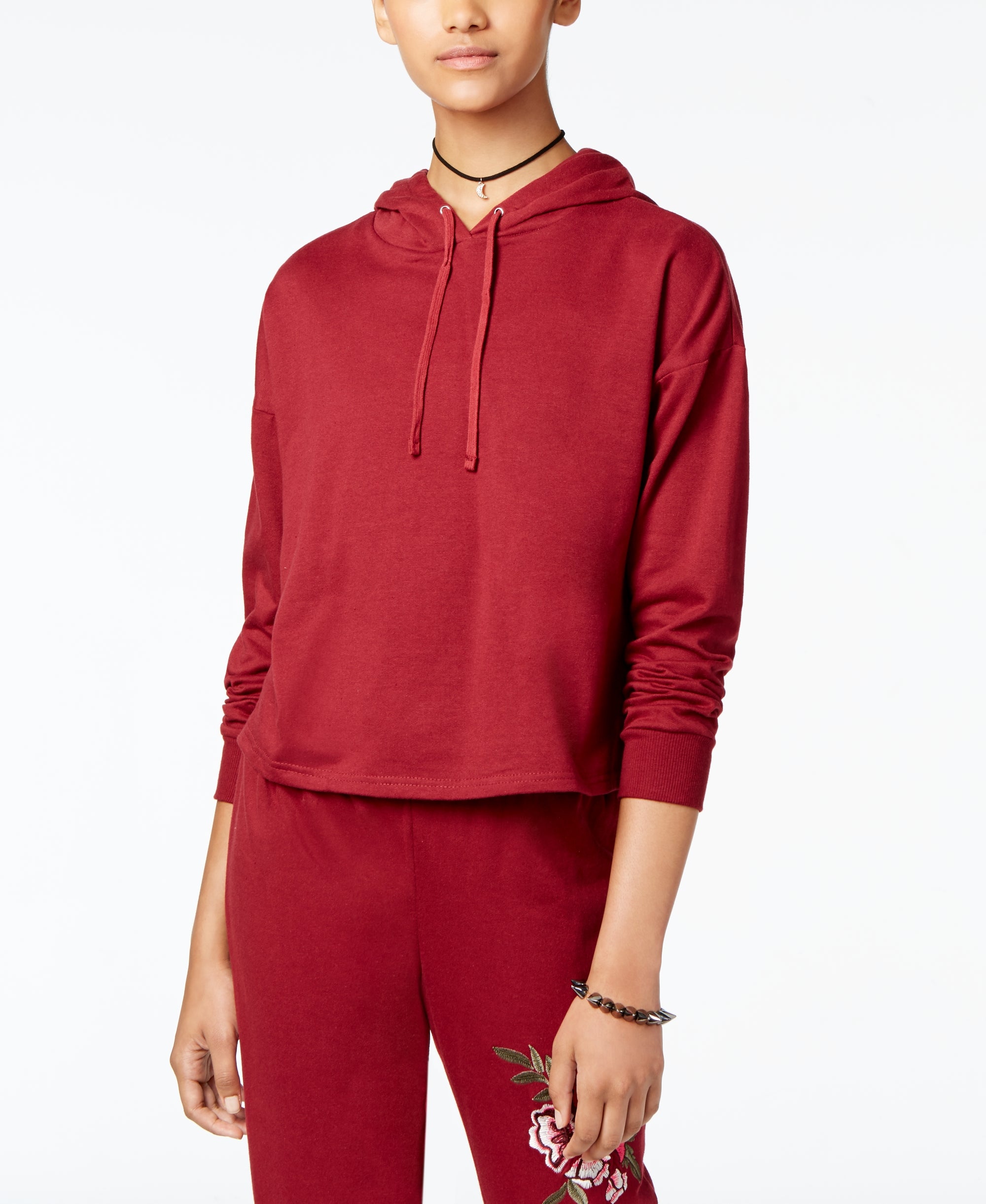 Ultra Flirt Juniors Embroidered Pullover Hoodie