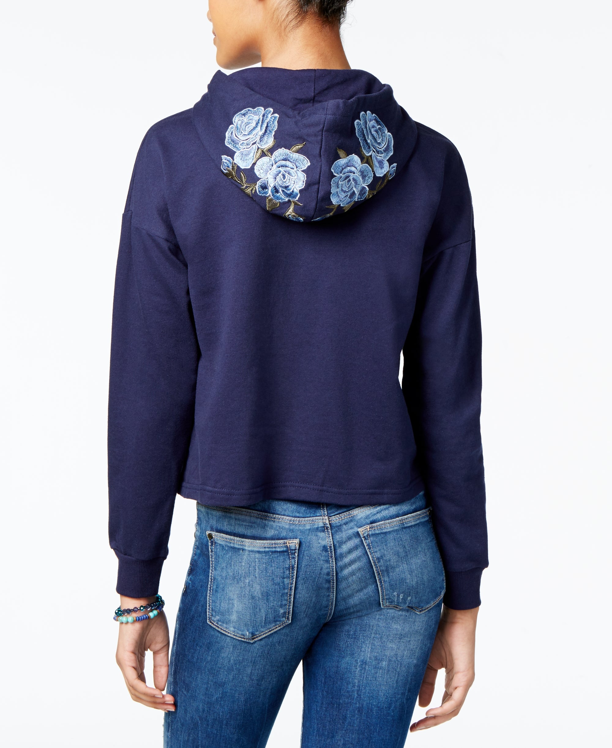 Ultra Flirt Juniors Embroidered Pullover Hoodie