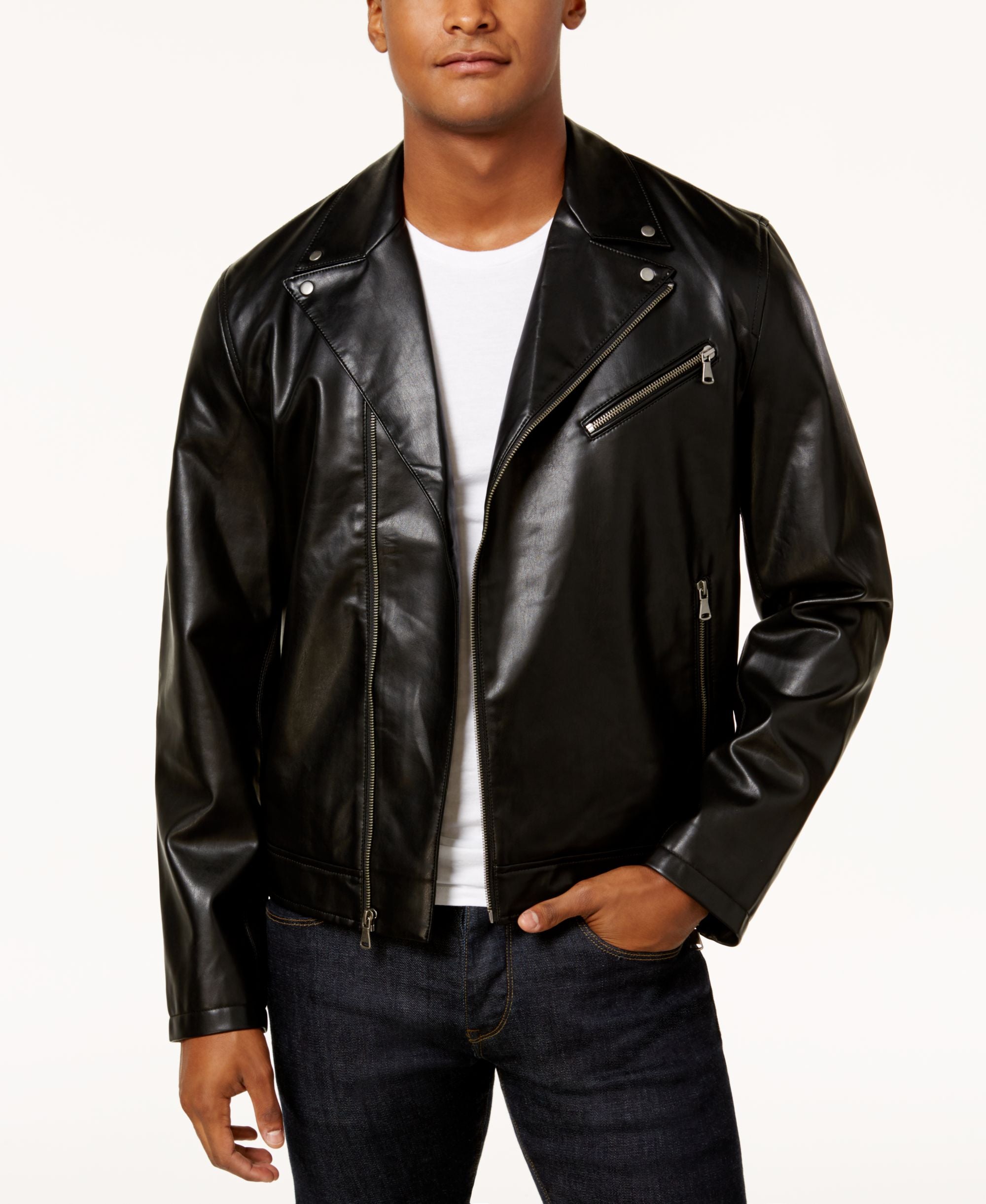 Mens Fogg Faux Leather Jacket