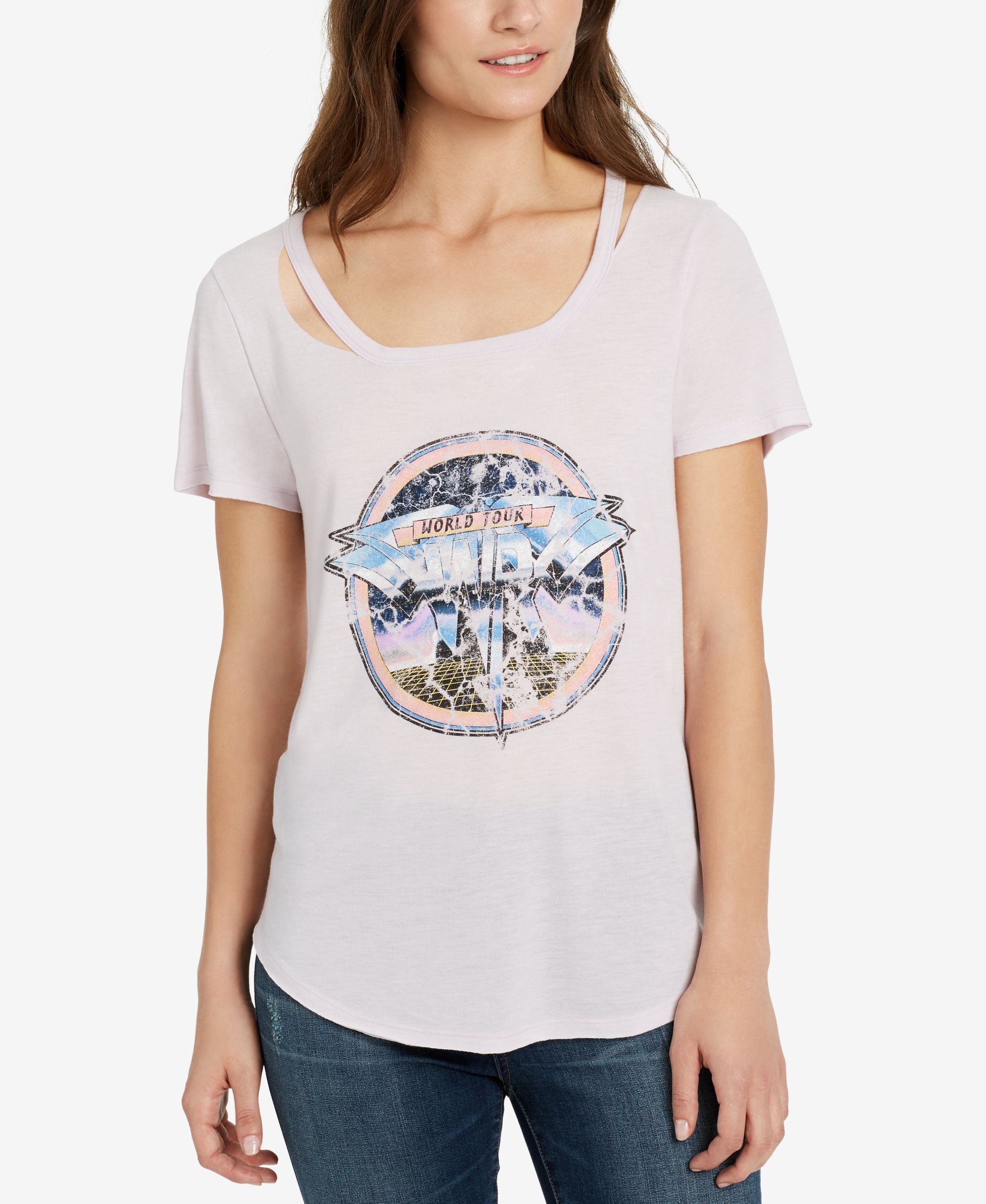 William Rast Graphic Cutout T-Shirt