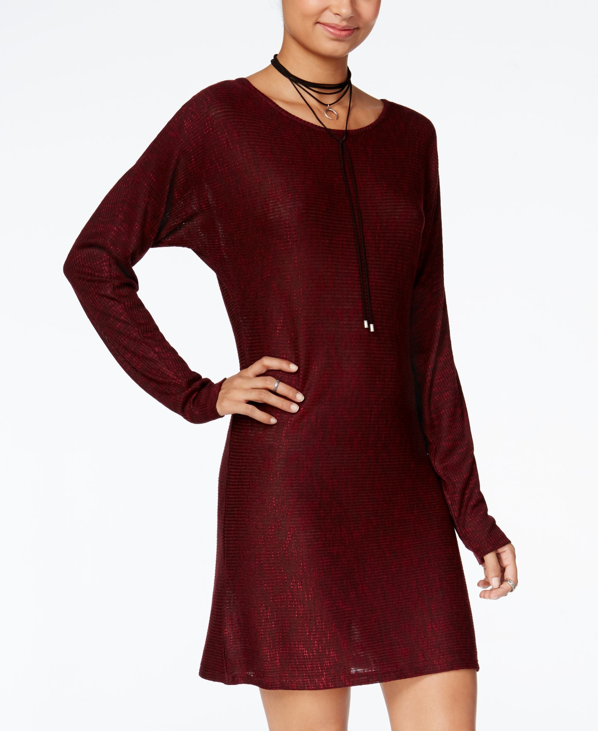 One Hart Juniors Marled Sweater Dress