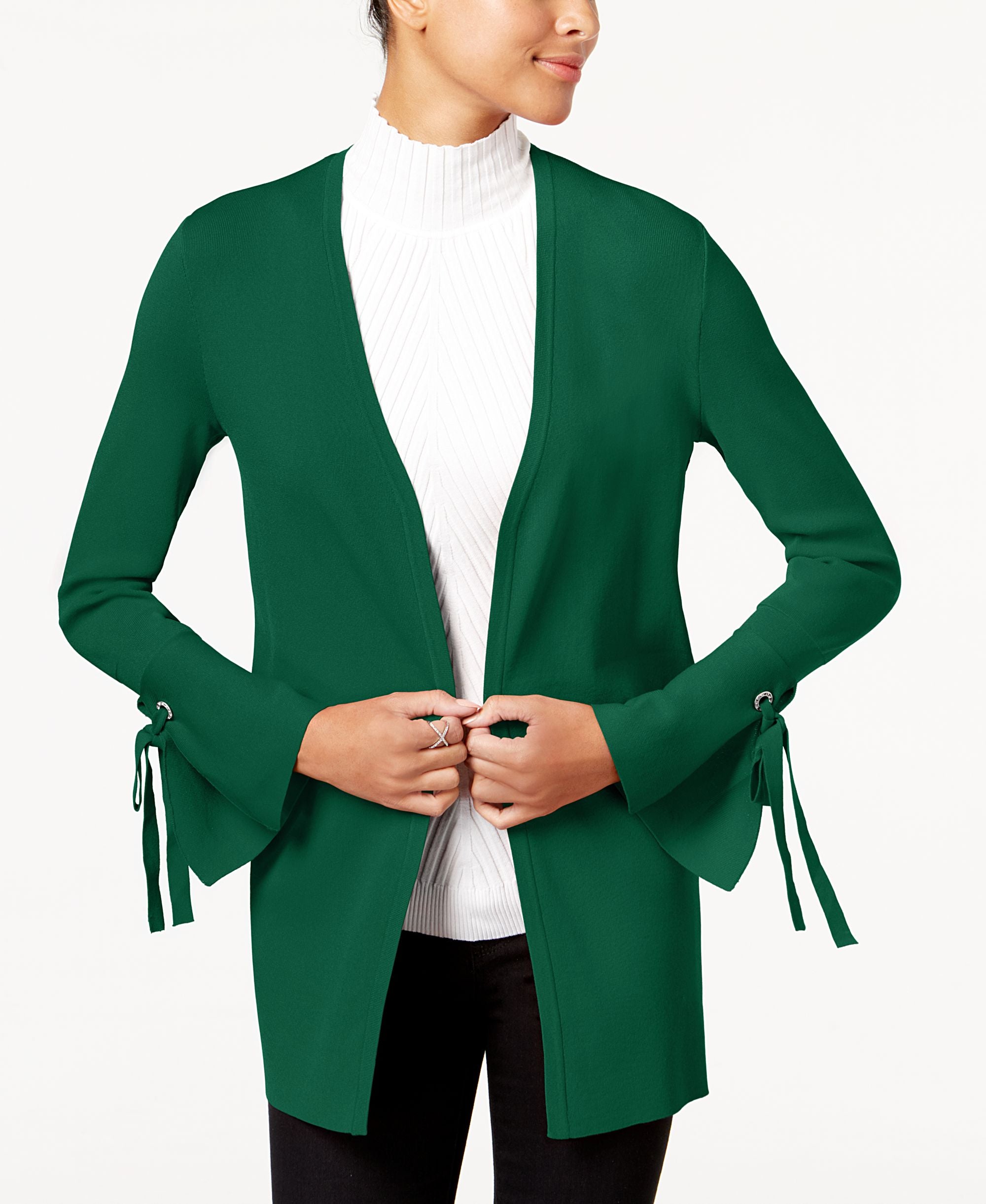 INC International Concepts Tie Cuff Cardigan