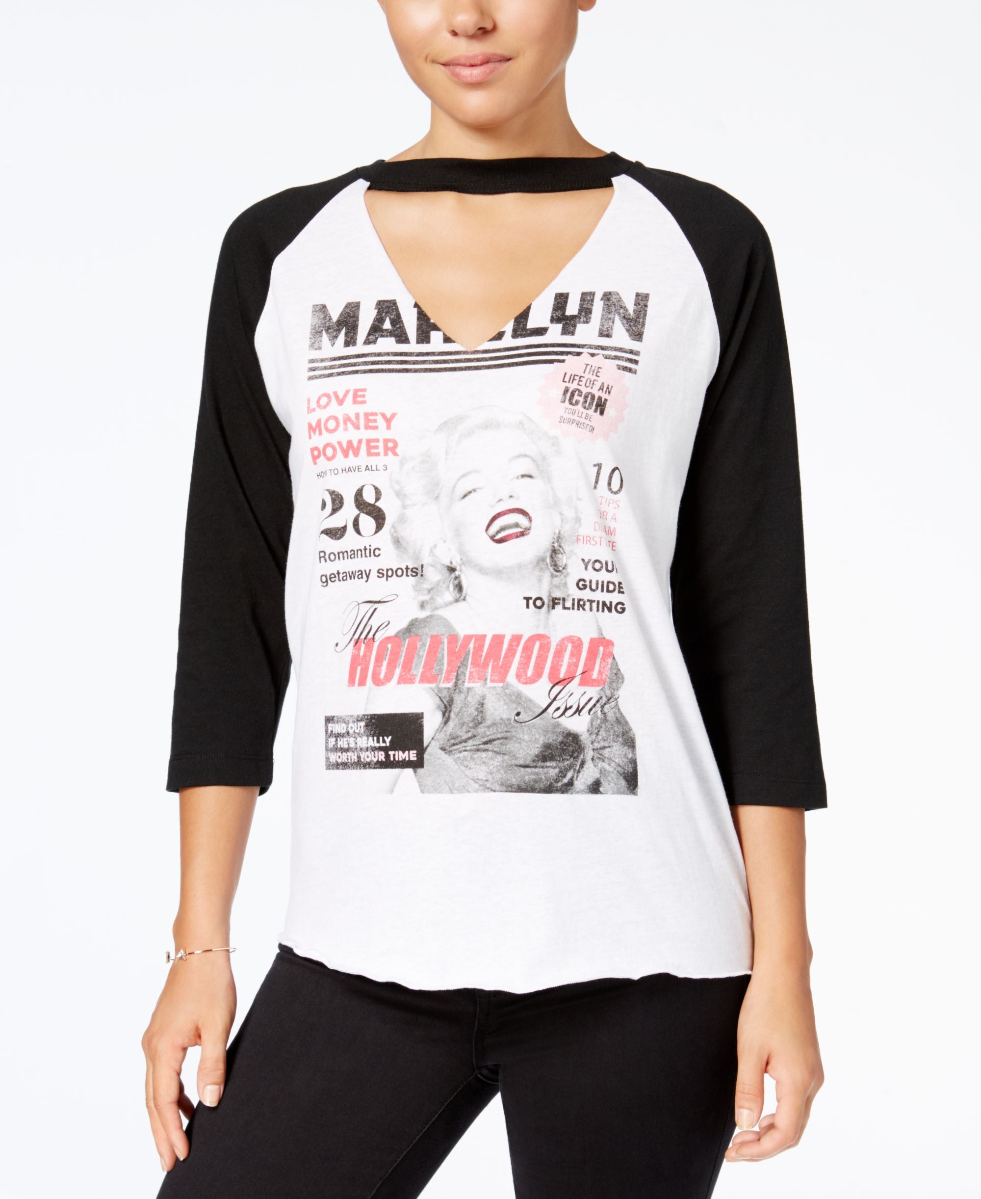 Freeze Juniors Marilyn Graphic Raglan Top