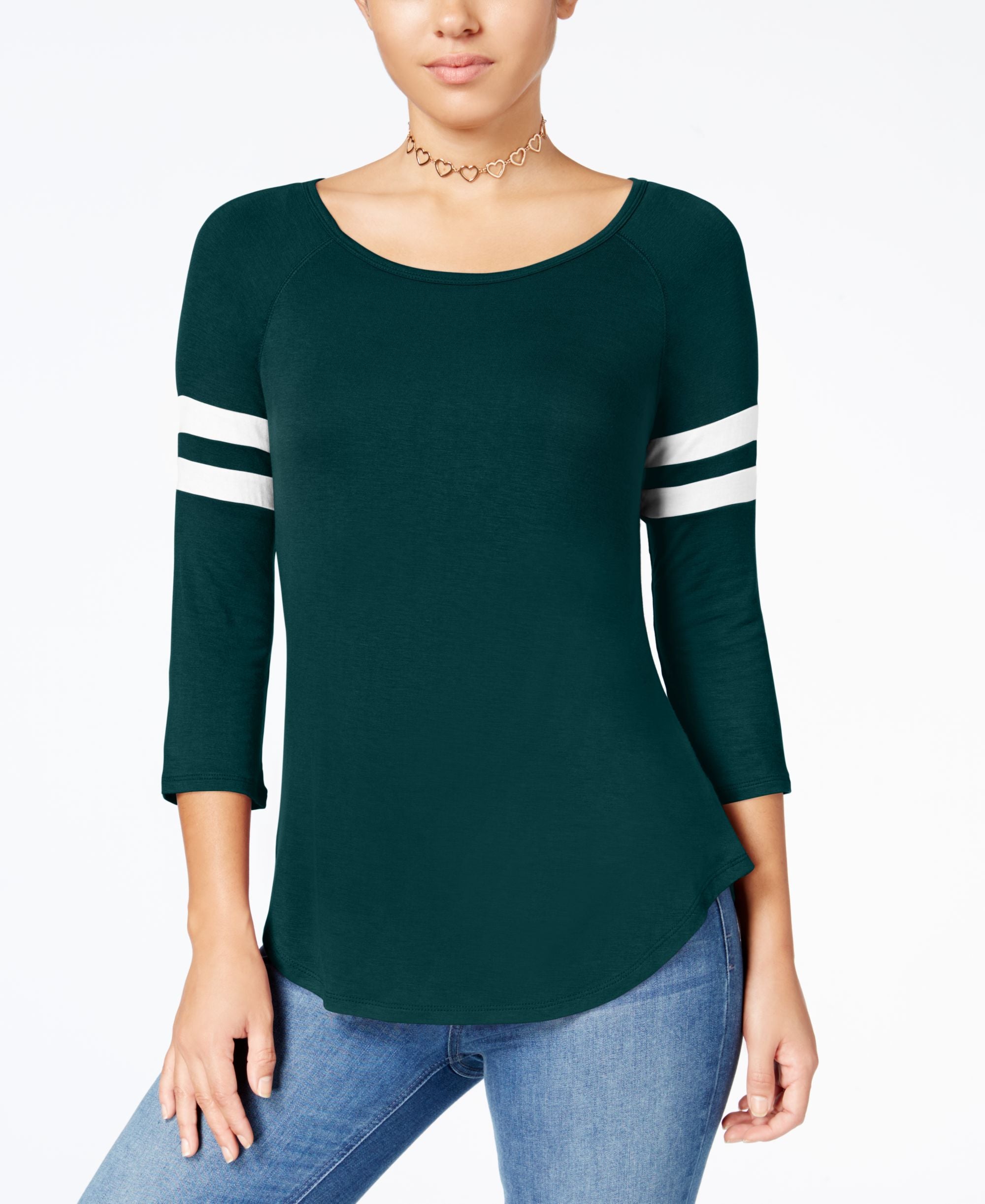 Hippie Rose Juniors 3/4 Sleeve Football T-Shirt