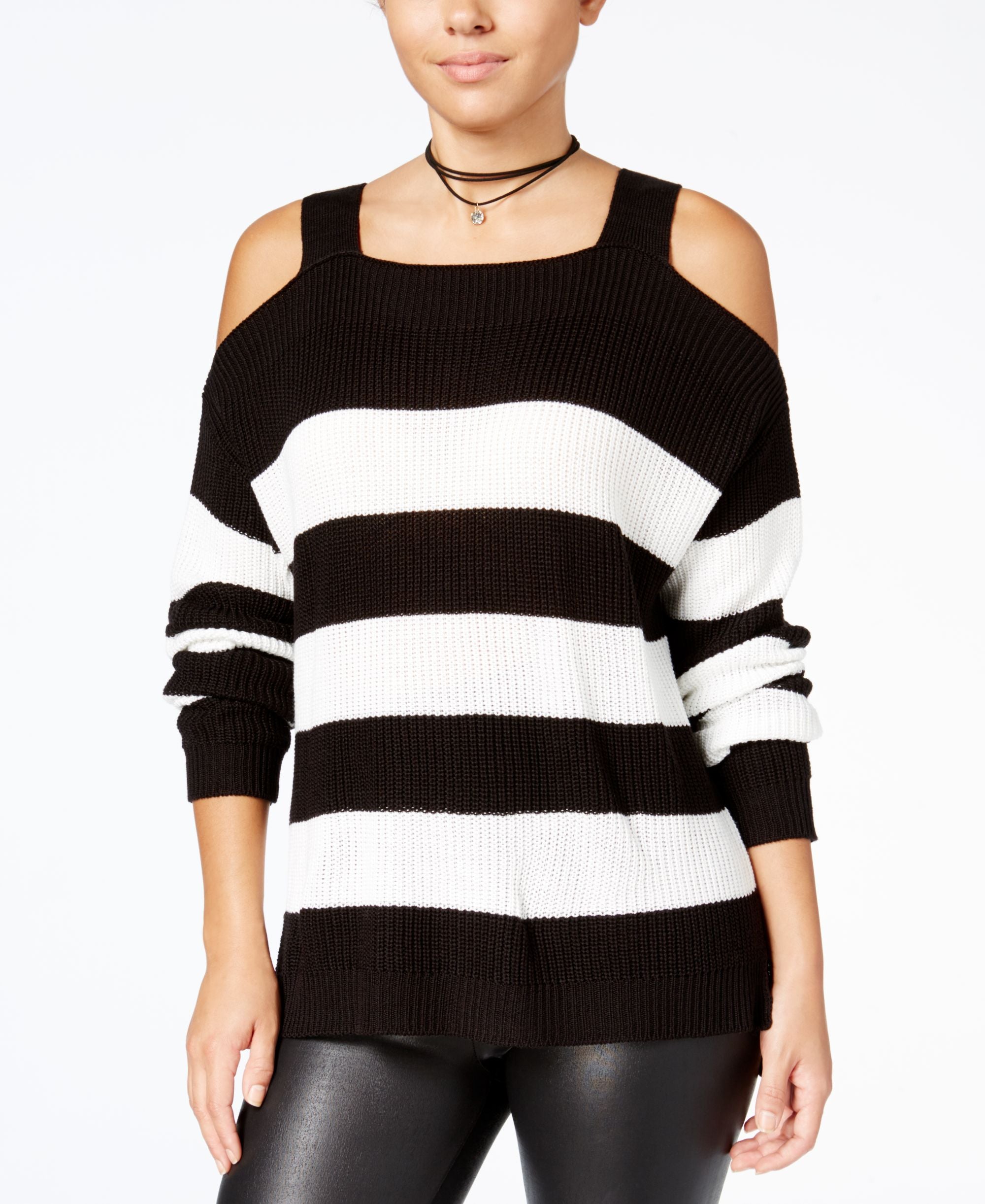 Hooked Up By Its Our Time Juniors Cold Shoulder Sweater