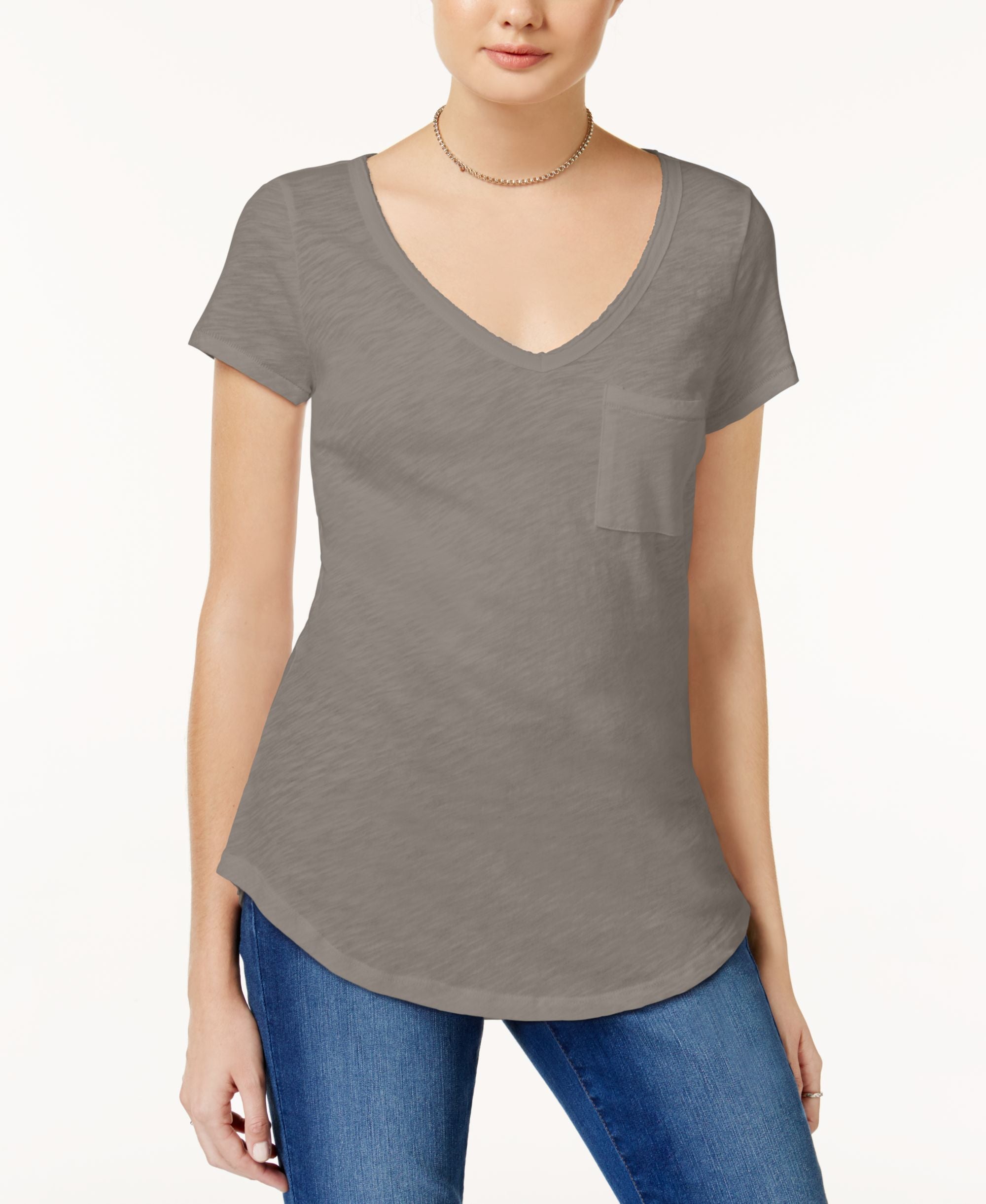 Maison Jules V Neck Pocket T-Shirt