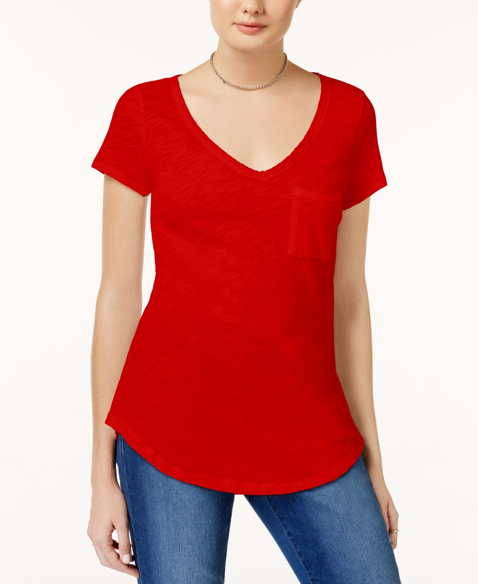Maison Jules V Neck Pocket T-Shirt