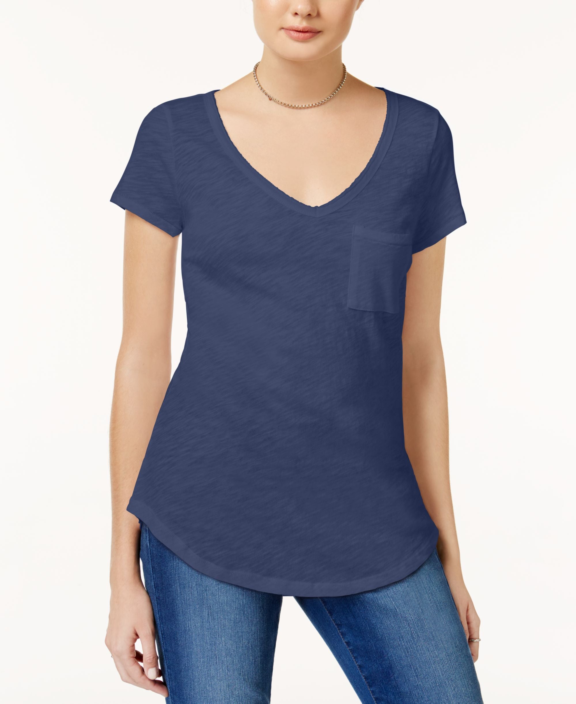 Maison Jules V Neck Pocket T-Shirt