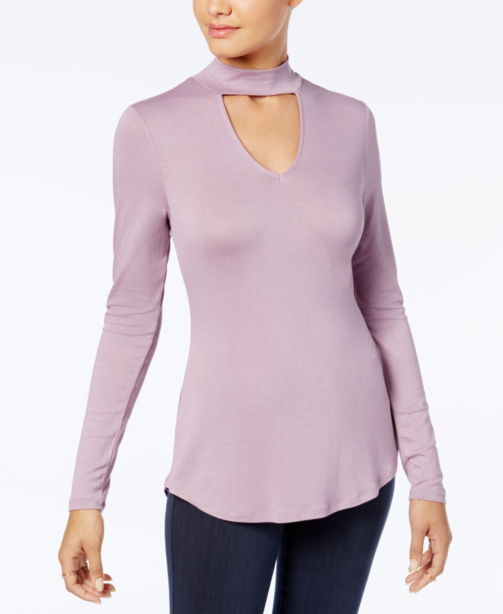Ultra Flirt Juniors Mock Neck Cutout Top