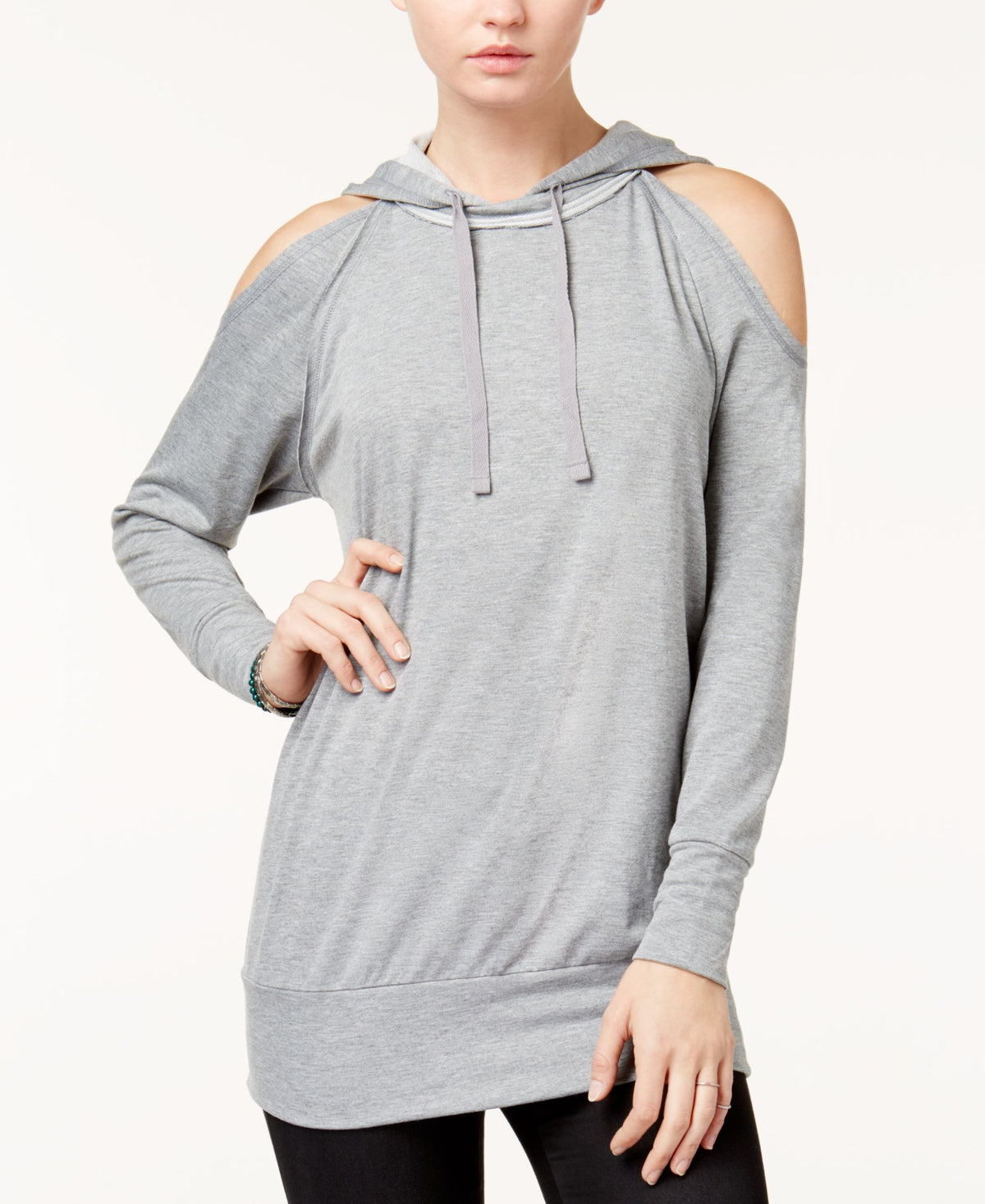 Gypsies & Moondust Juniors' Cold-Shoulder Hoodie