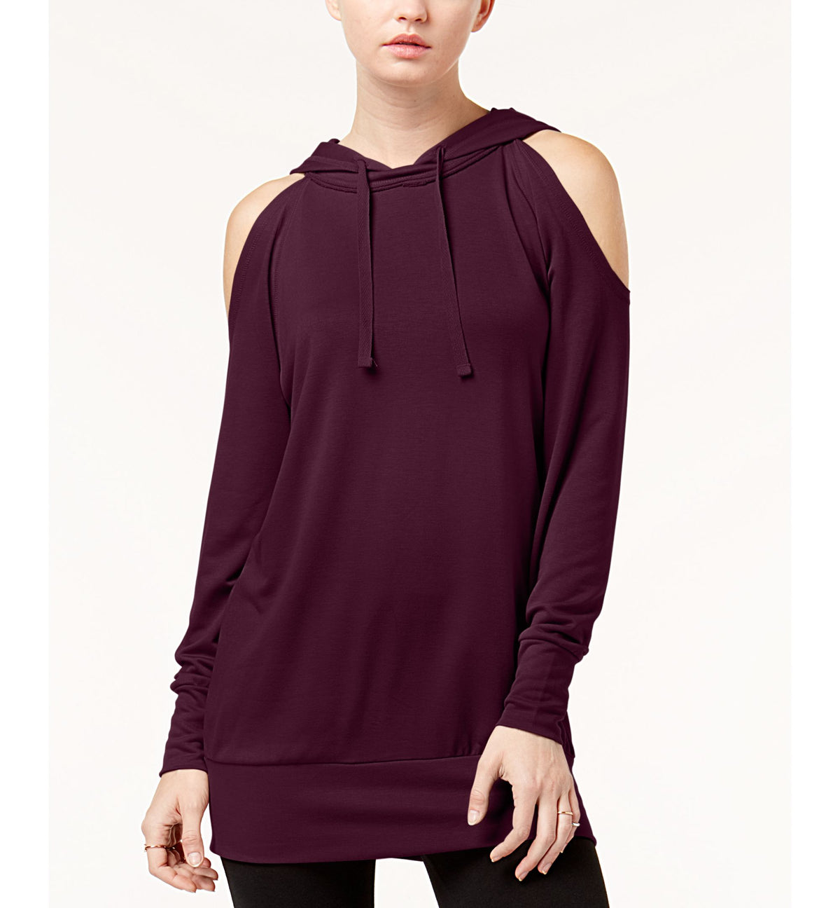 Gypsies & Moondust Juniors' Cold-Shoulder Hoodie