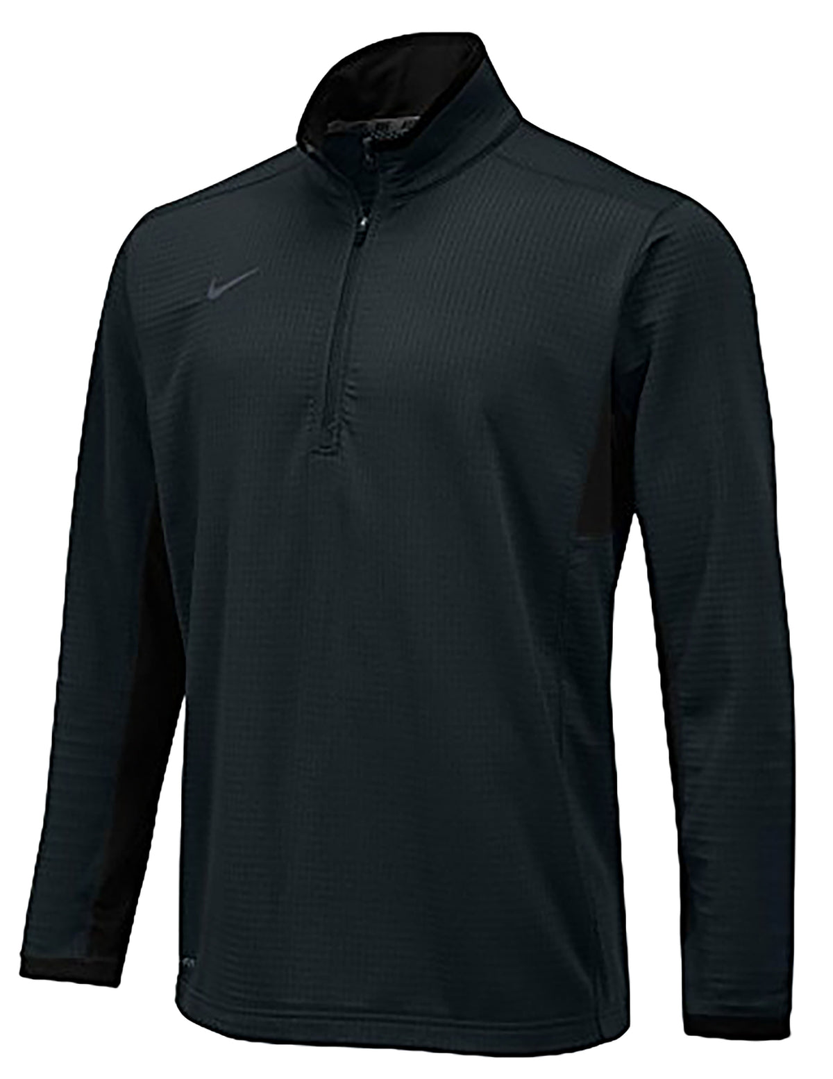 NIKE Textured 1/2 Zip Top Black Medium
