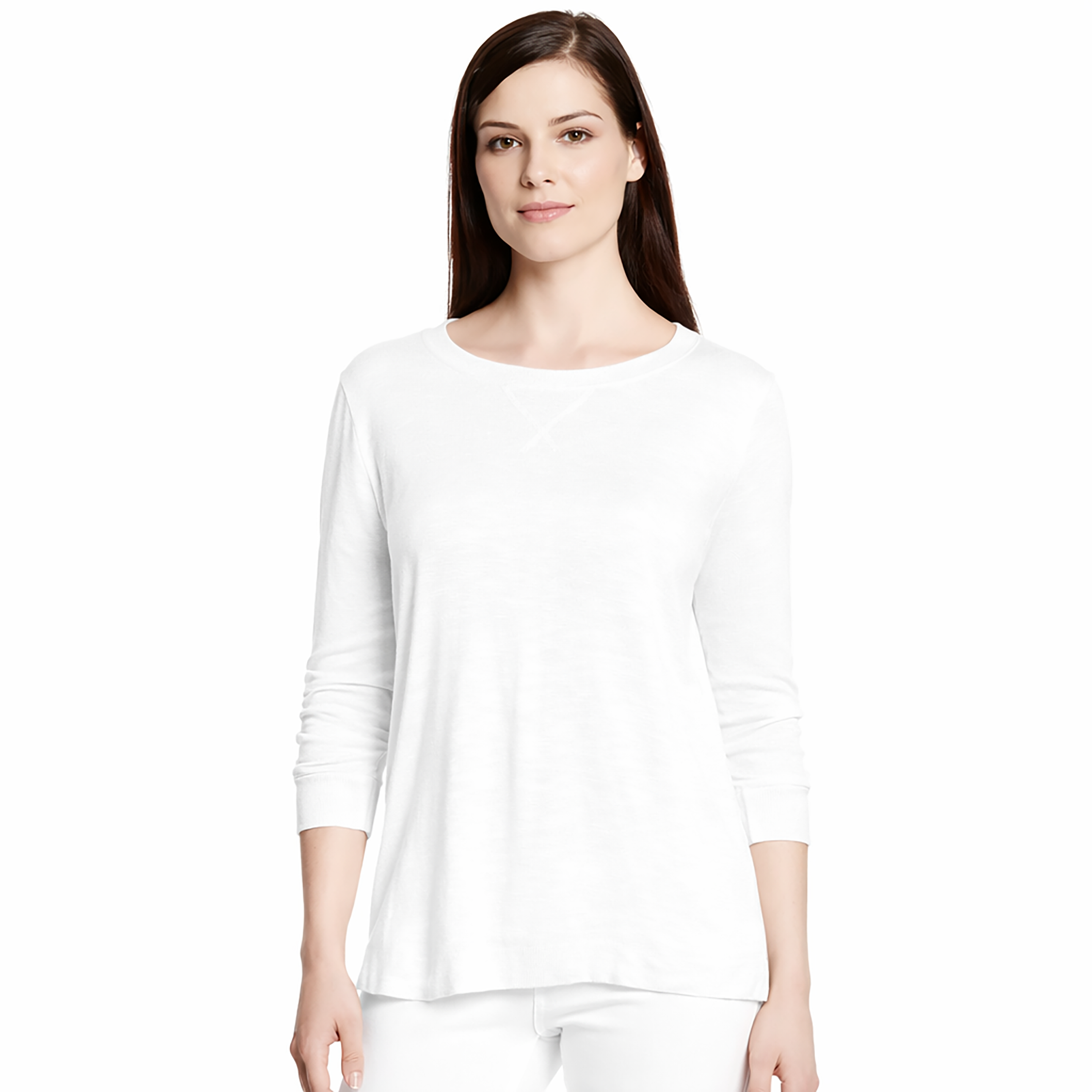 Calvin Klein Women's Pullover Sweater with Linen White XL
