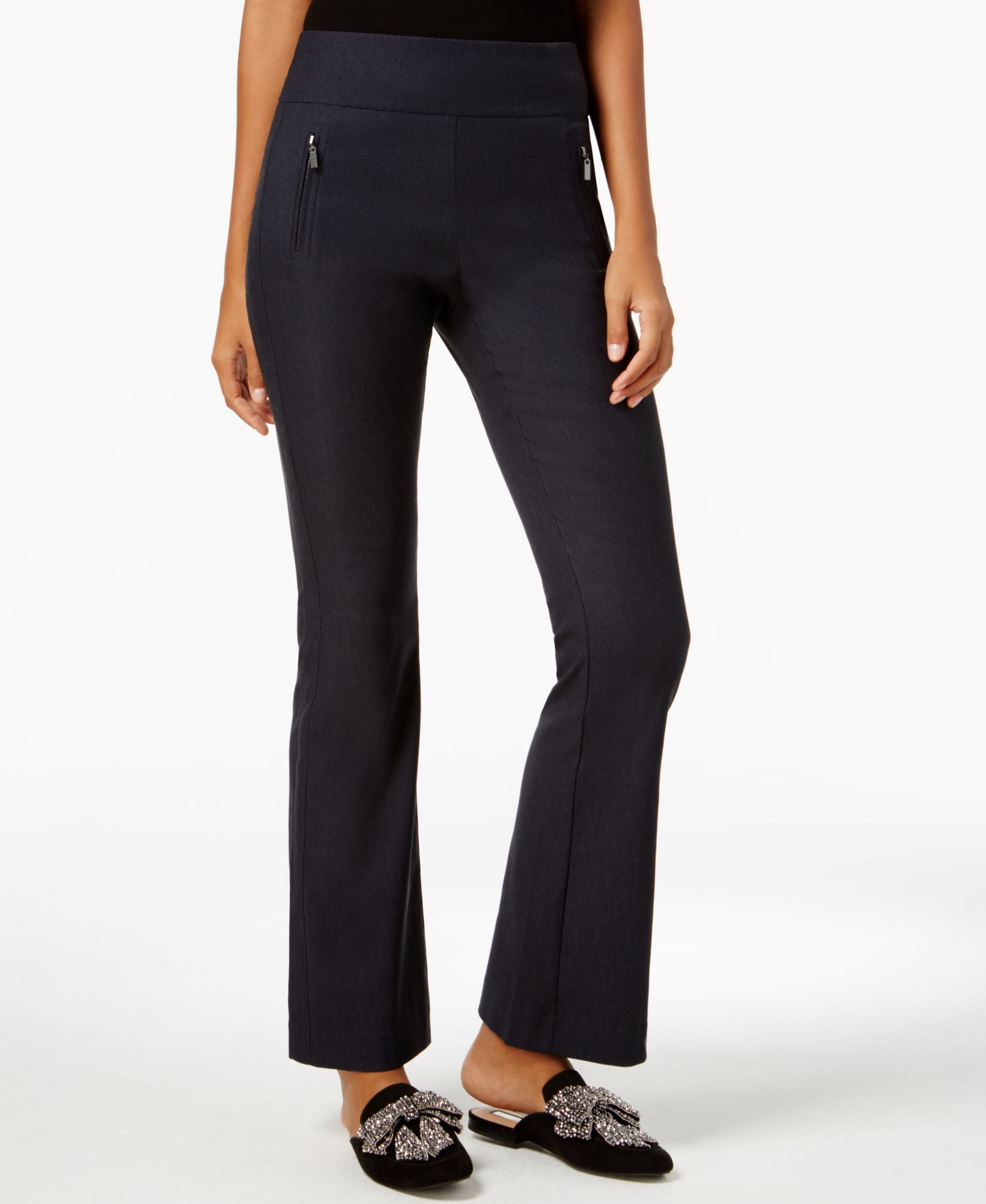 I.N.C. Zip-Pocket Wide-Leg Pants