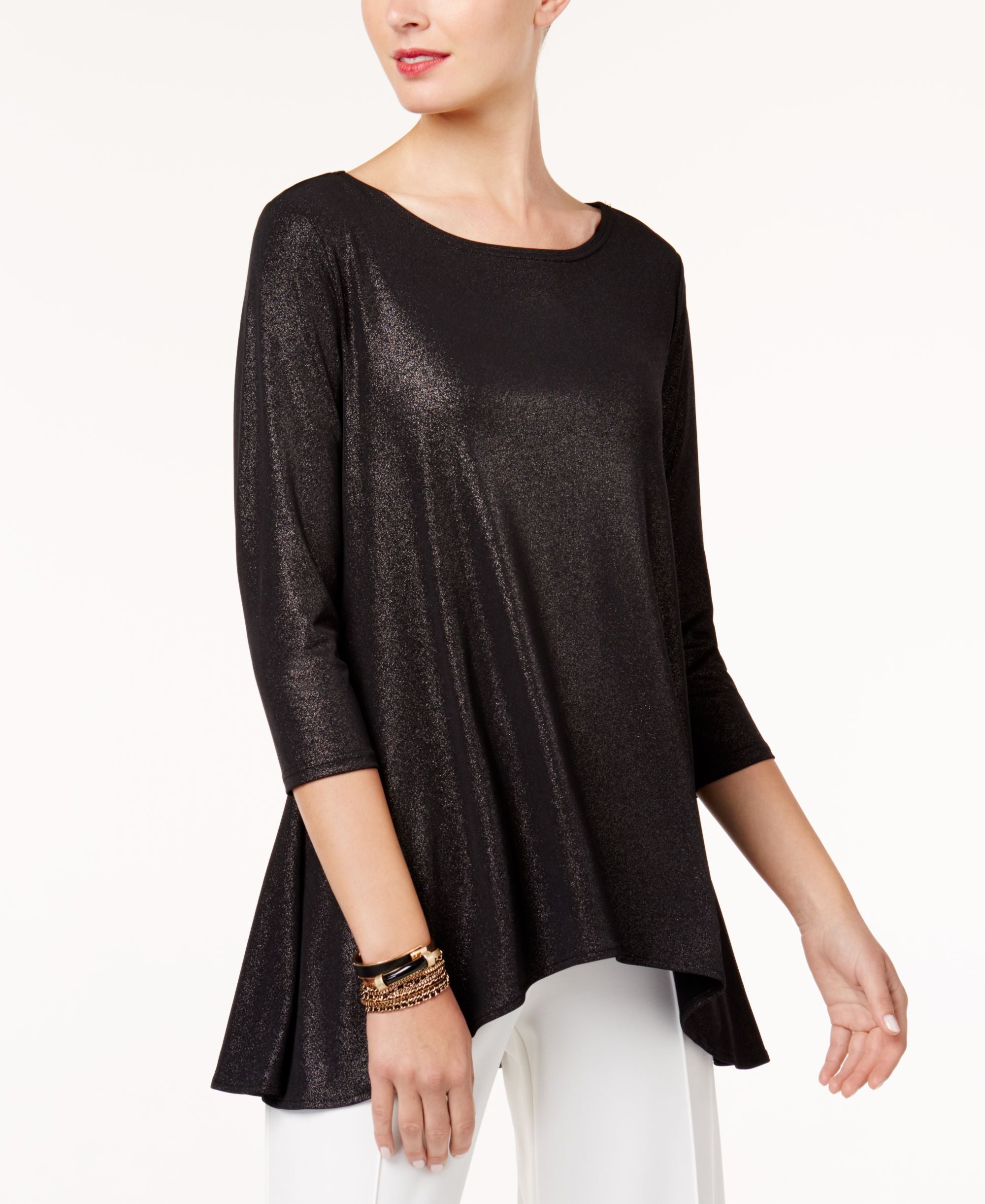 Alfani Petite Metallic Swing Top