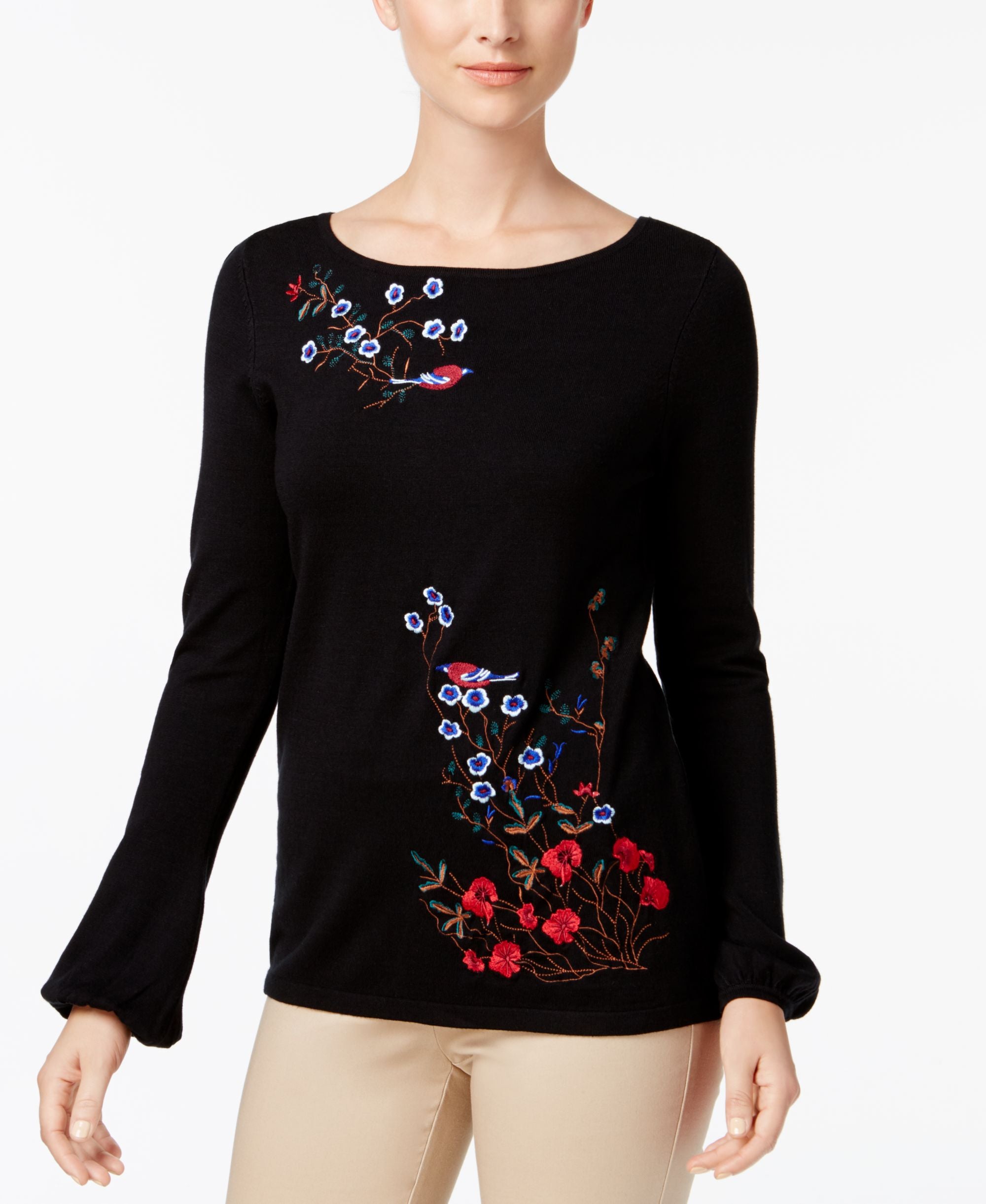 Charter Club Embroidered Top