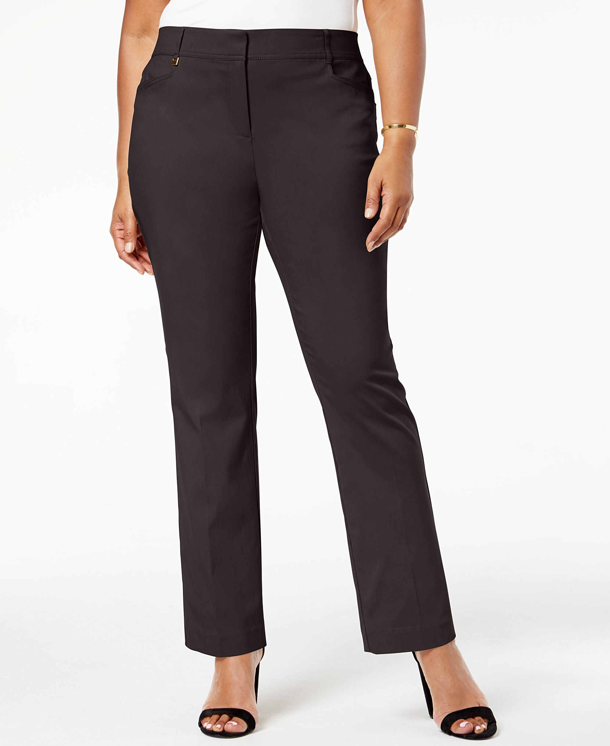 JM Collection Plus Size Slim Leg Pants