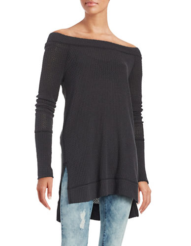 Free People Womens Kate Thermal Black Small