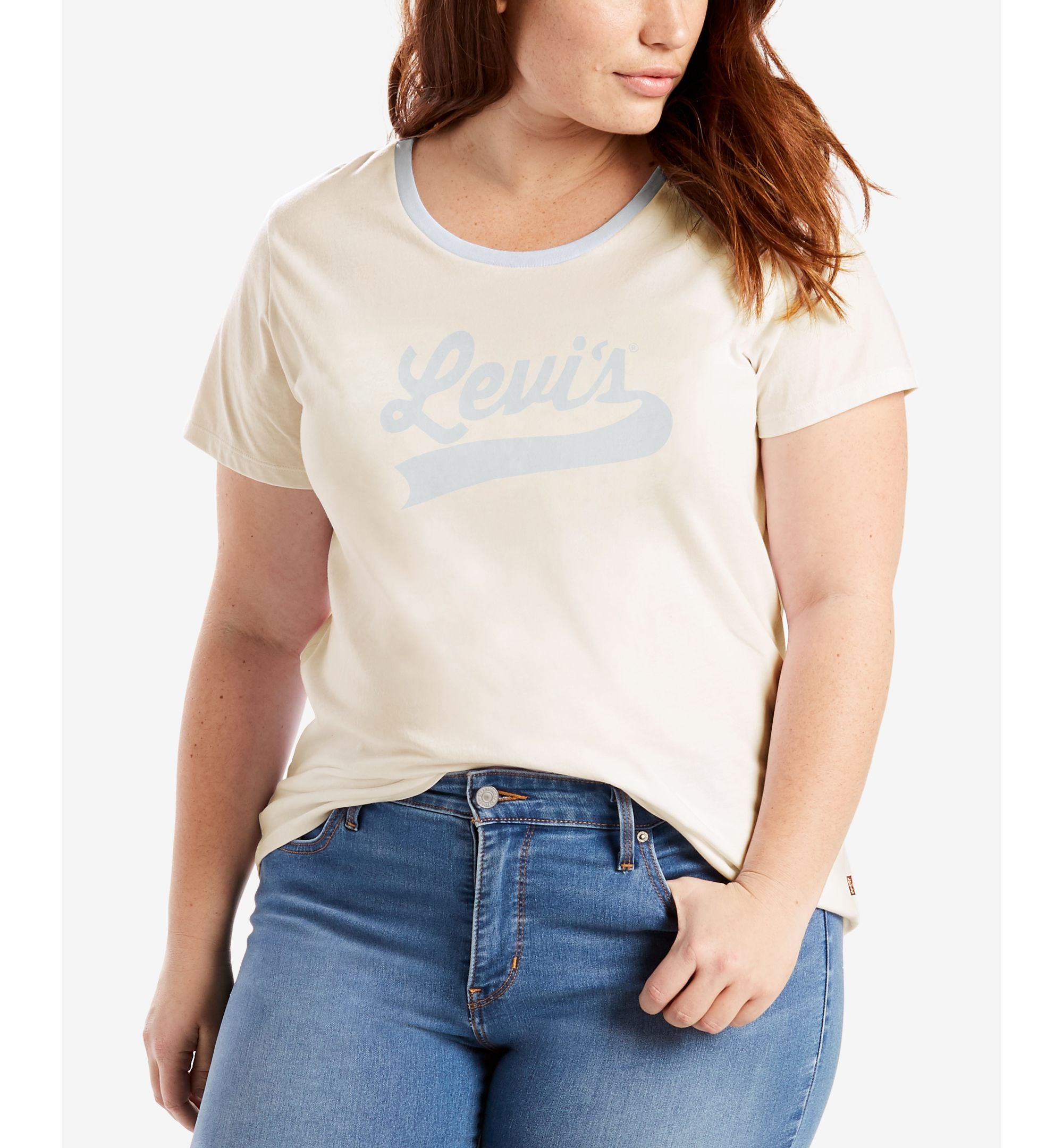 Plus Size Cotton Logo T-Shirt