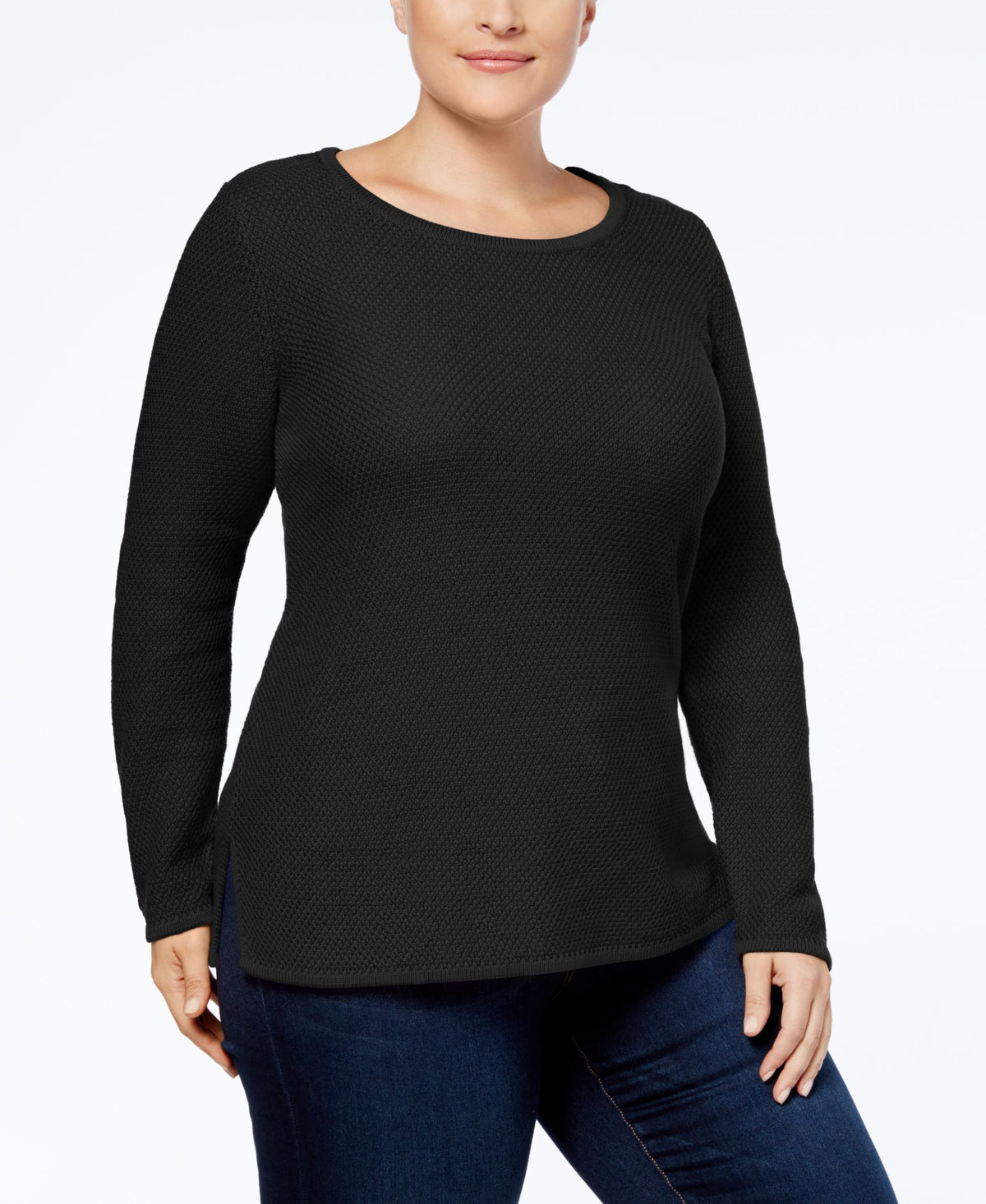 Charter Club Plus Size Scoop Neck Tunic Sweater