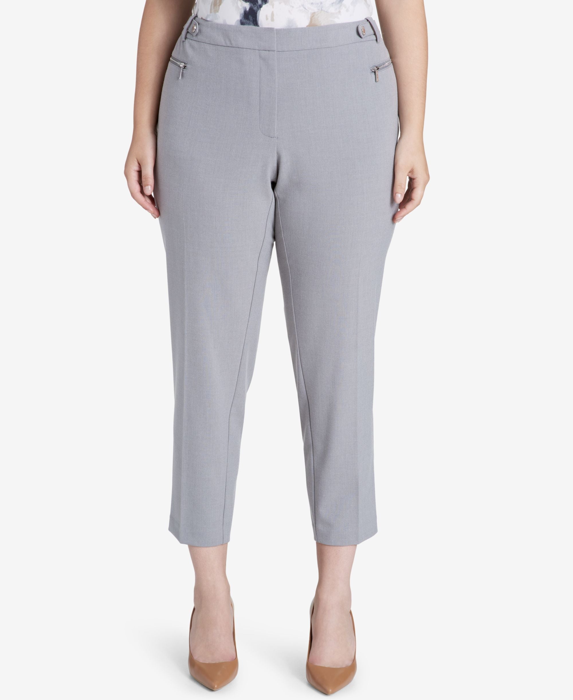 Calvin Klein Plus Size Straight Leg Ankle Pants