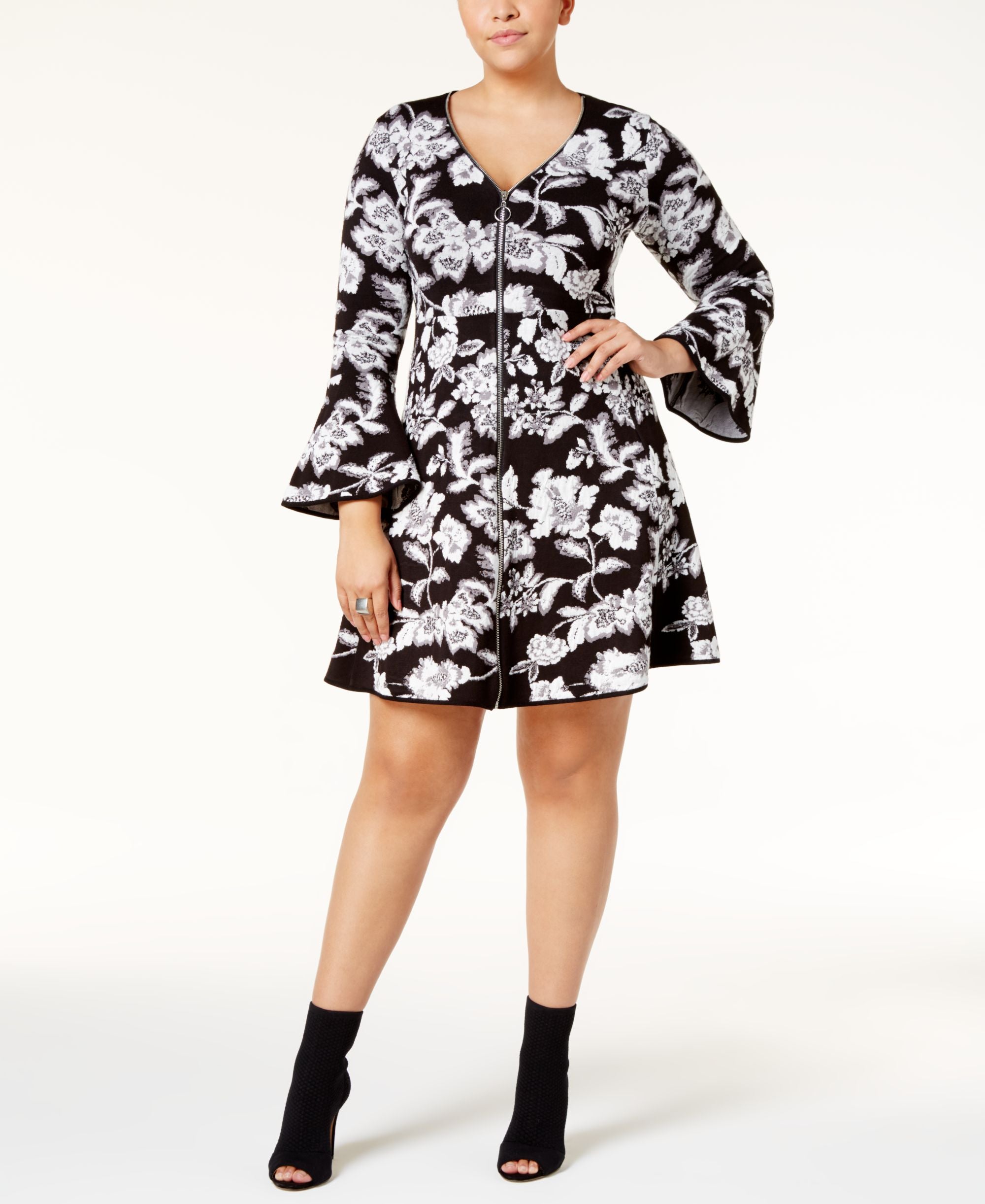 Plus Size Fit Flare Sweater Dress